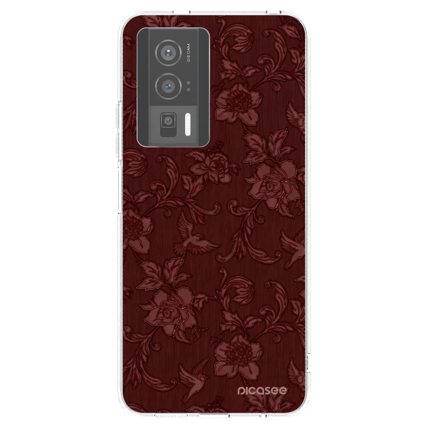 Picasee silikonowe przeźroczyste etui na Xiaomi Poco F5 Pro 5G - Red Elegance