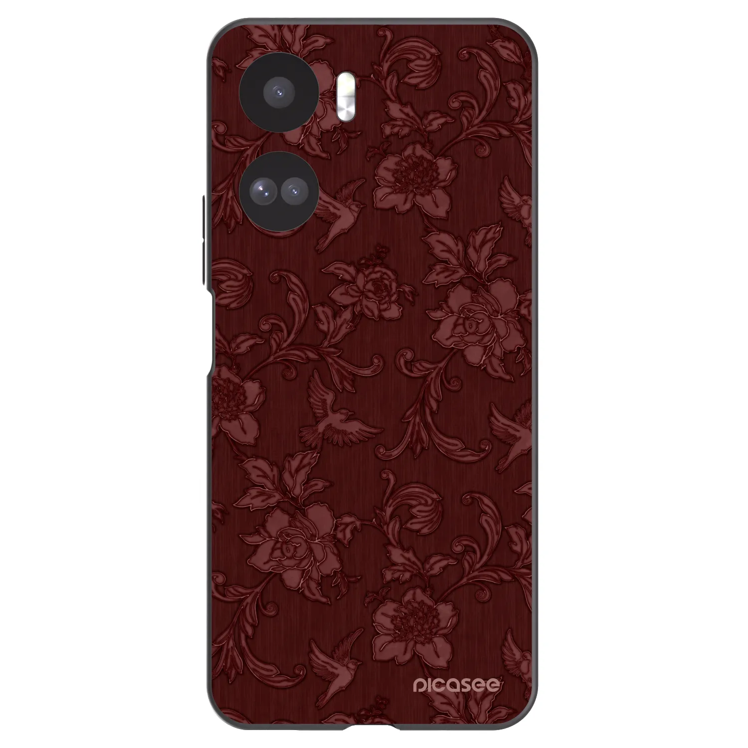 Picasee silikonowe czarne etui na Honor 90 Lite 5G - Red Elegance