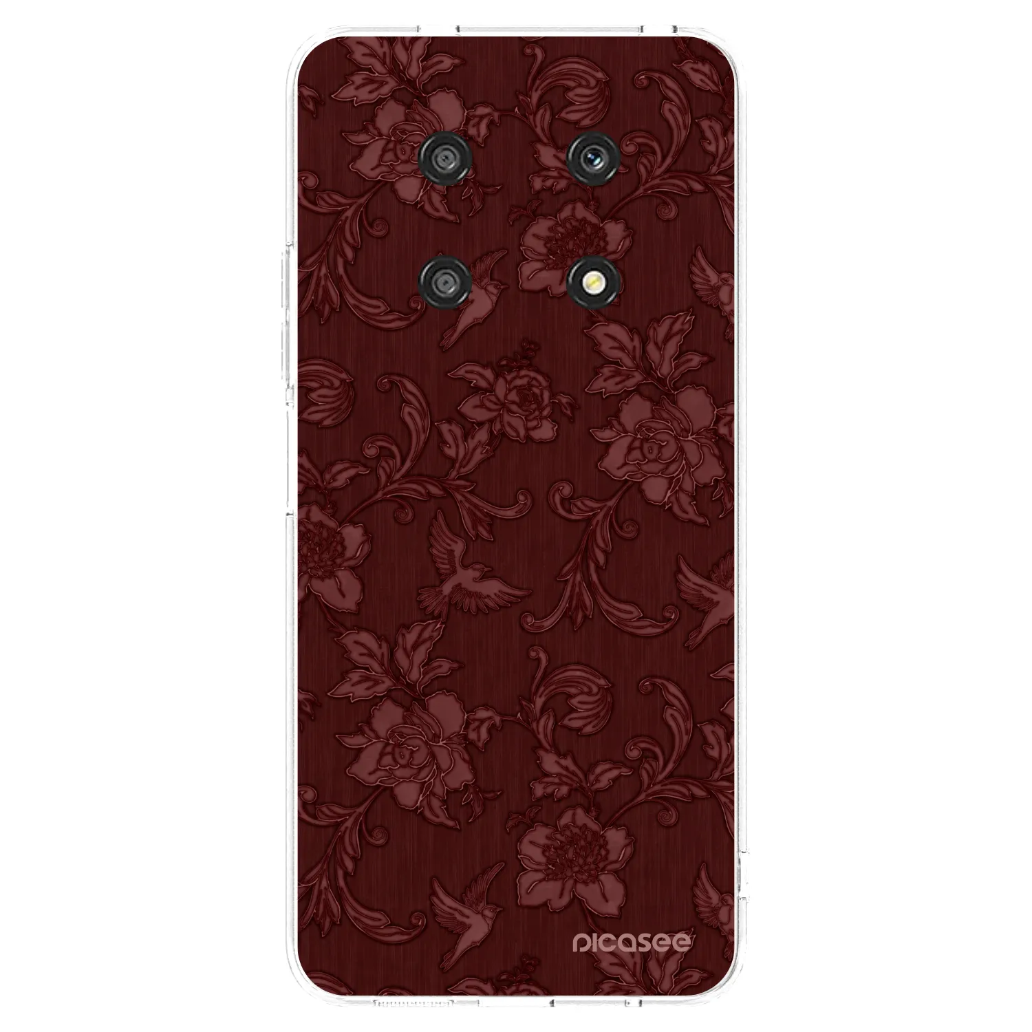 Picasee silikonowe przeźroczyste etui na Honor Magic4 Lite 5G - Red Elegance