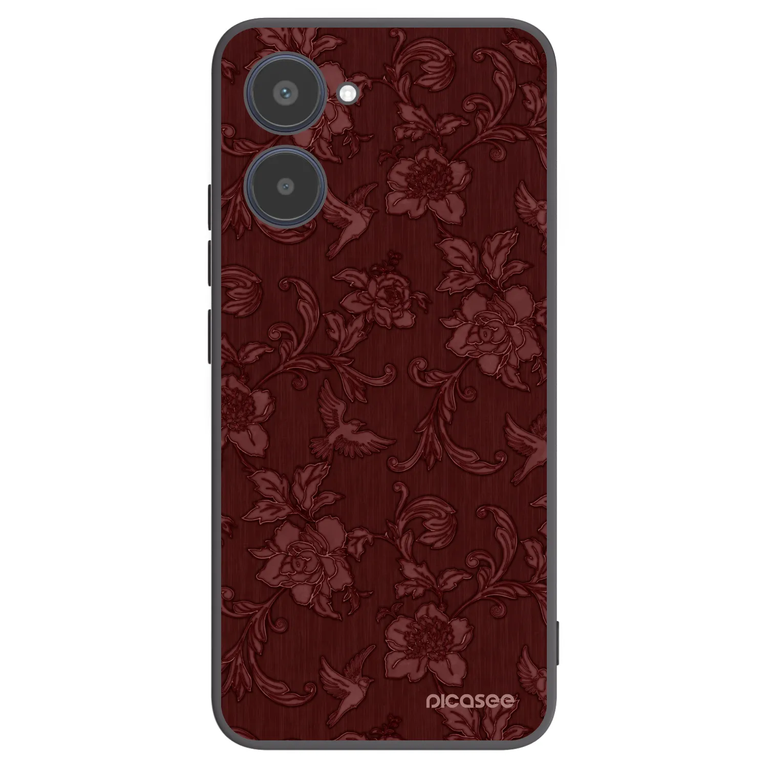 Picasee silikonowe czarne etui na Realme 10 4G - Red Elegance