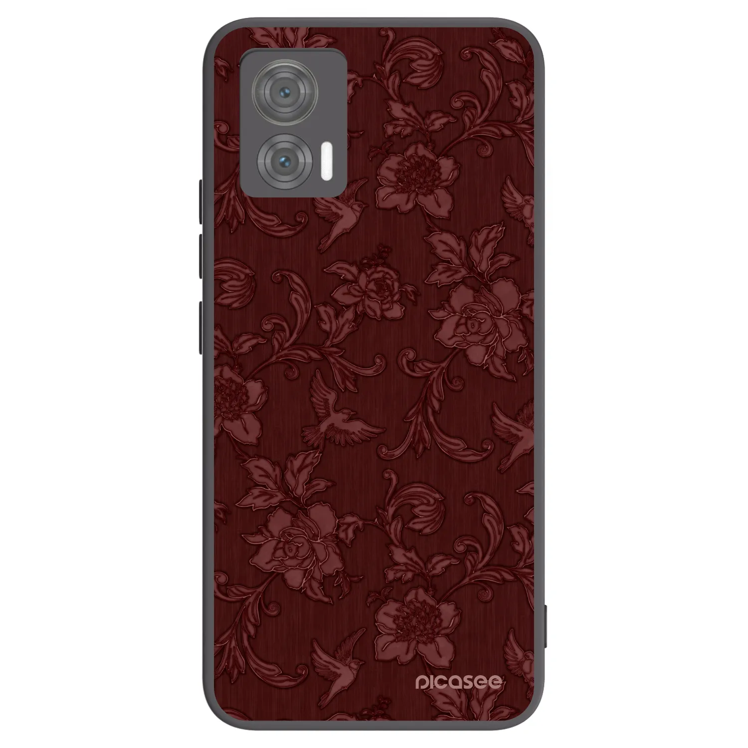 Picasee silikonowe czarne etui na Motorola Edge 30 Neo - Red Elegance