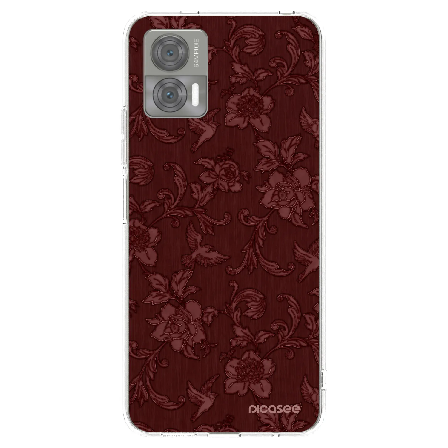 Picasee silikonowe przeźroczyste etui na Motorola Edge 30 Neo - Red Elegance