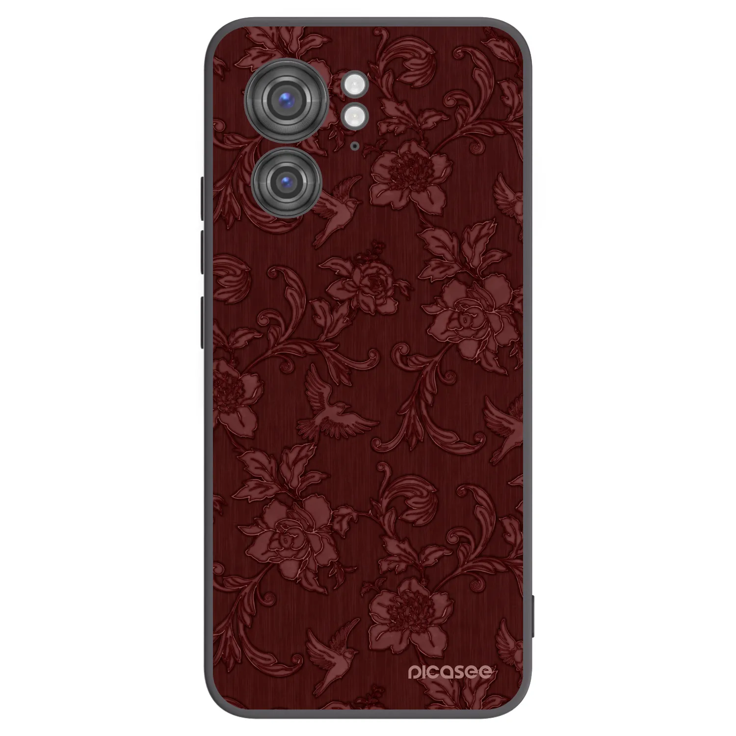 Picasee silikonowe czarne etui na Motorola Edge 40 - Red Elegance