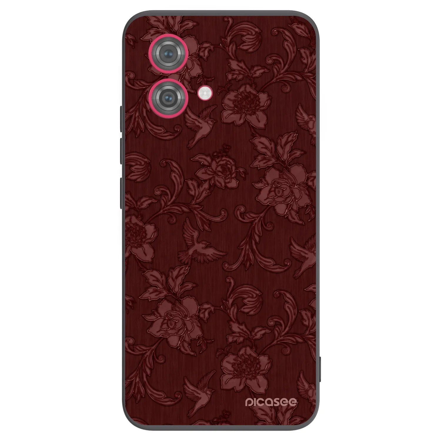 Picasee silikonowe czarne etui na Motorola Moto G84 5G - Red Elegance