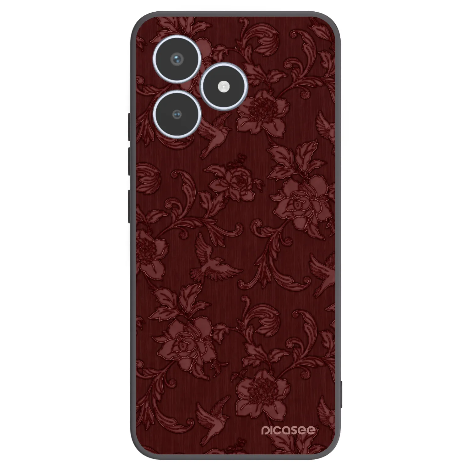 Picasee silikonowe czarne etui na Realme C53 - Red Elegance