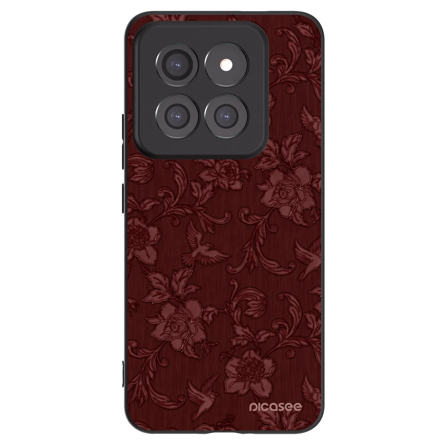 Picasee silikonowe czarne etui na Xiaomi 14 Pro - Red Elegance