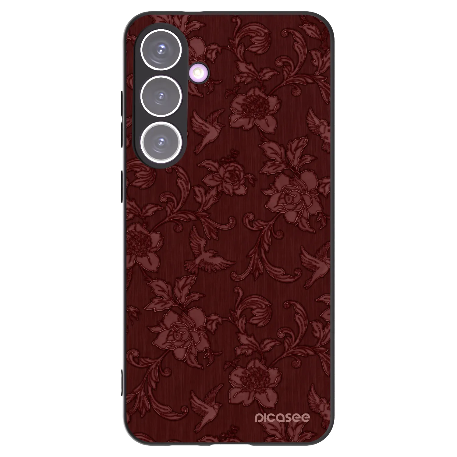 Picasee silikonowe czarne etui na Samsung Galaxy S24+ S926B 5G - Red Elegance