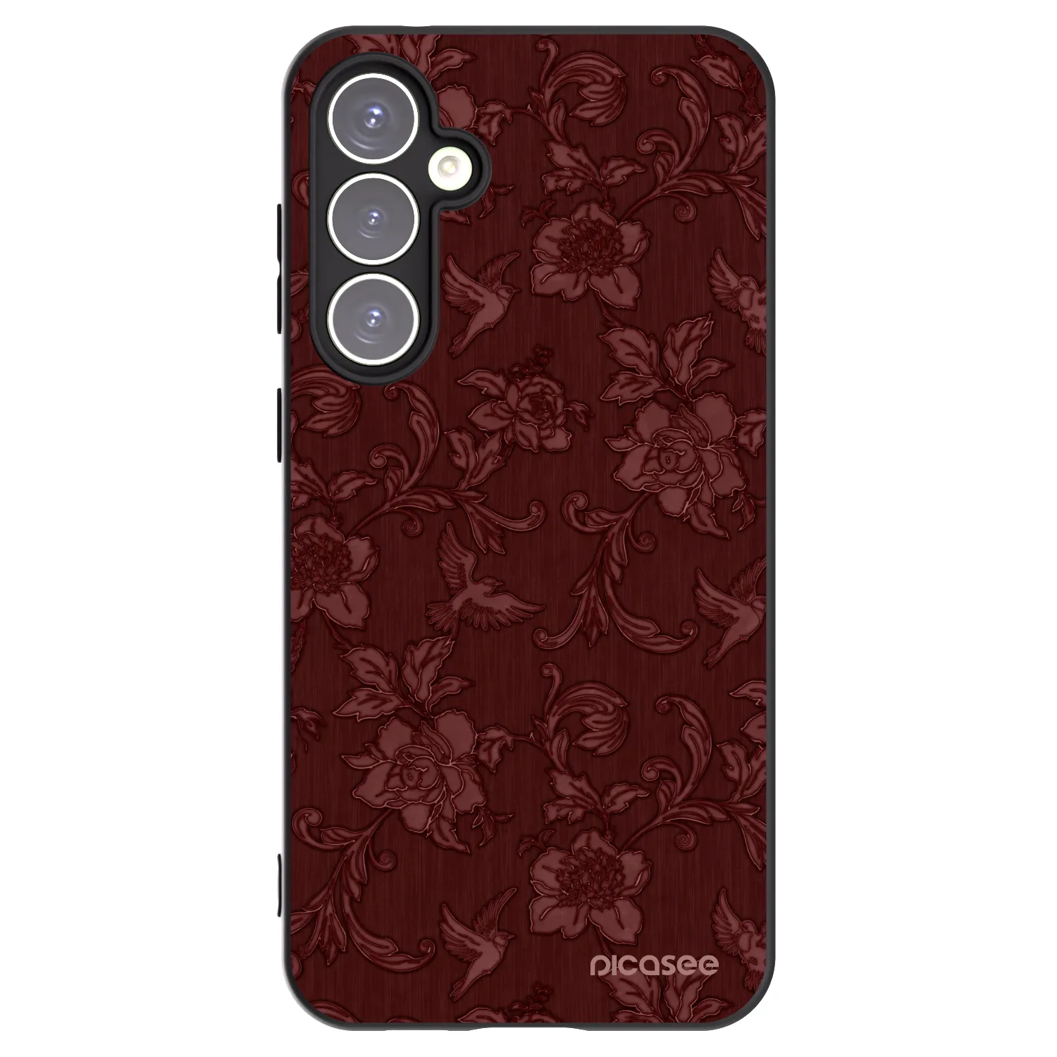Picasee silikonowe czarne etui na Samsung Galaxy S23 FE S711B - Red Elegance