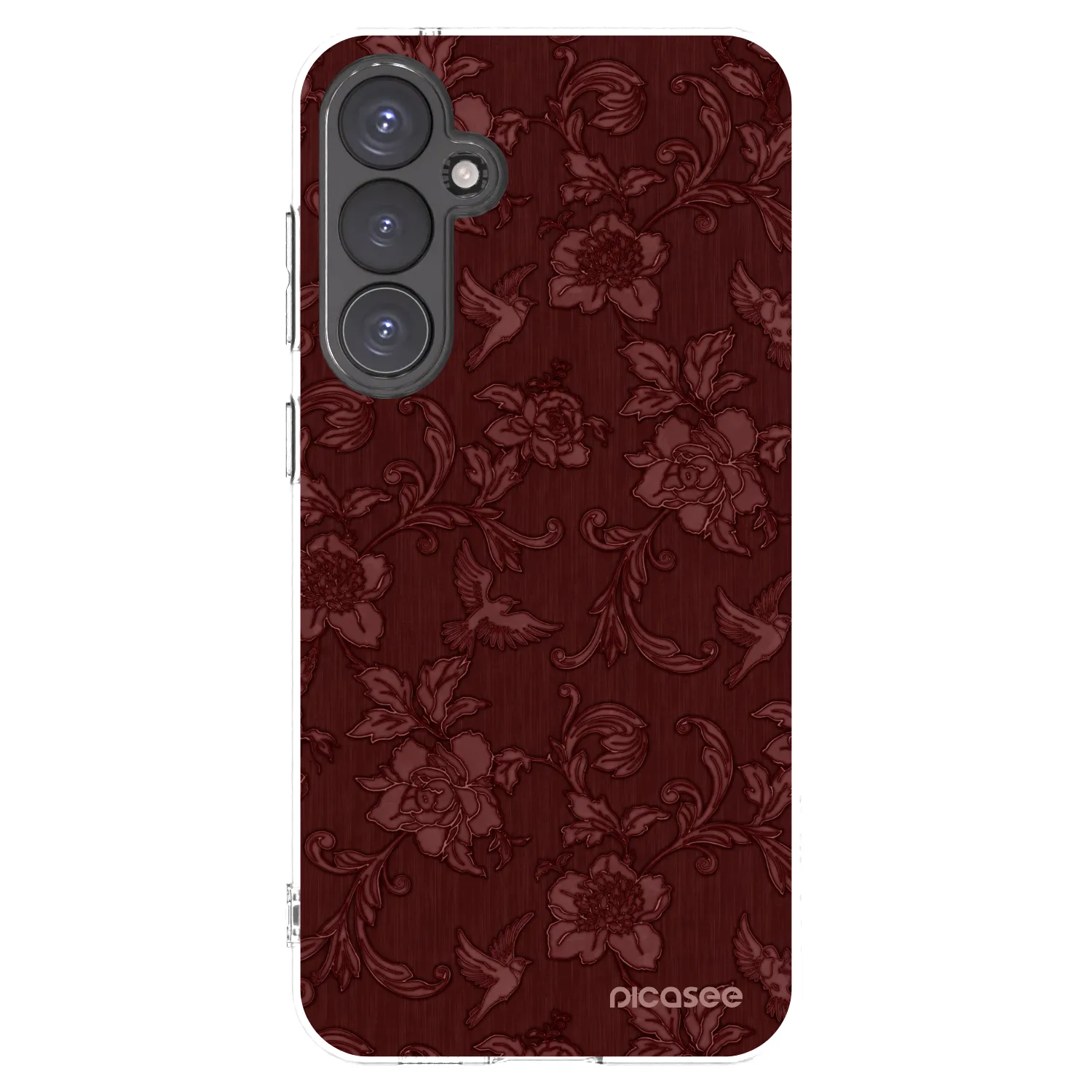 Picasee silikonowe przeźroczyste etui na Samsung Galaxy S23 FE S711B - Red Elegance