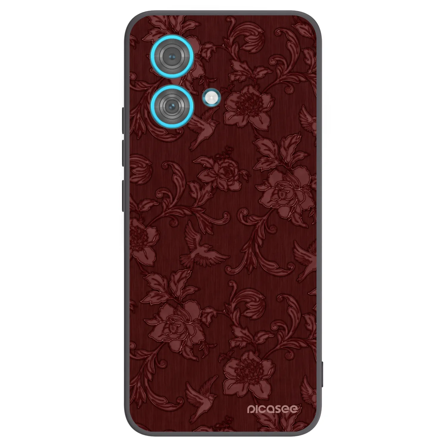 Picasee silikonowe czarne etui na Motorola Edge 40 Neo - Red Elegance
