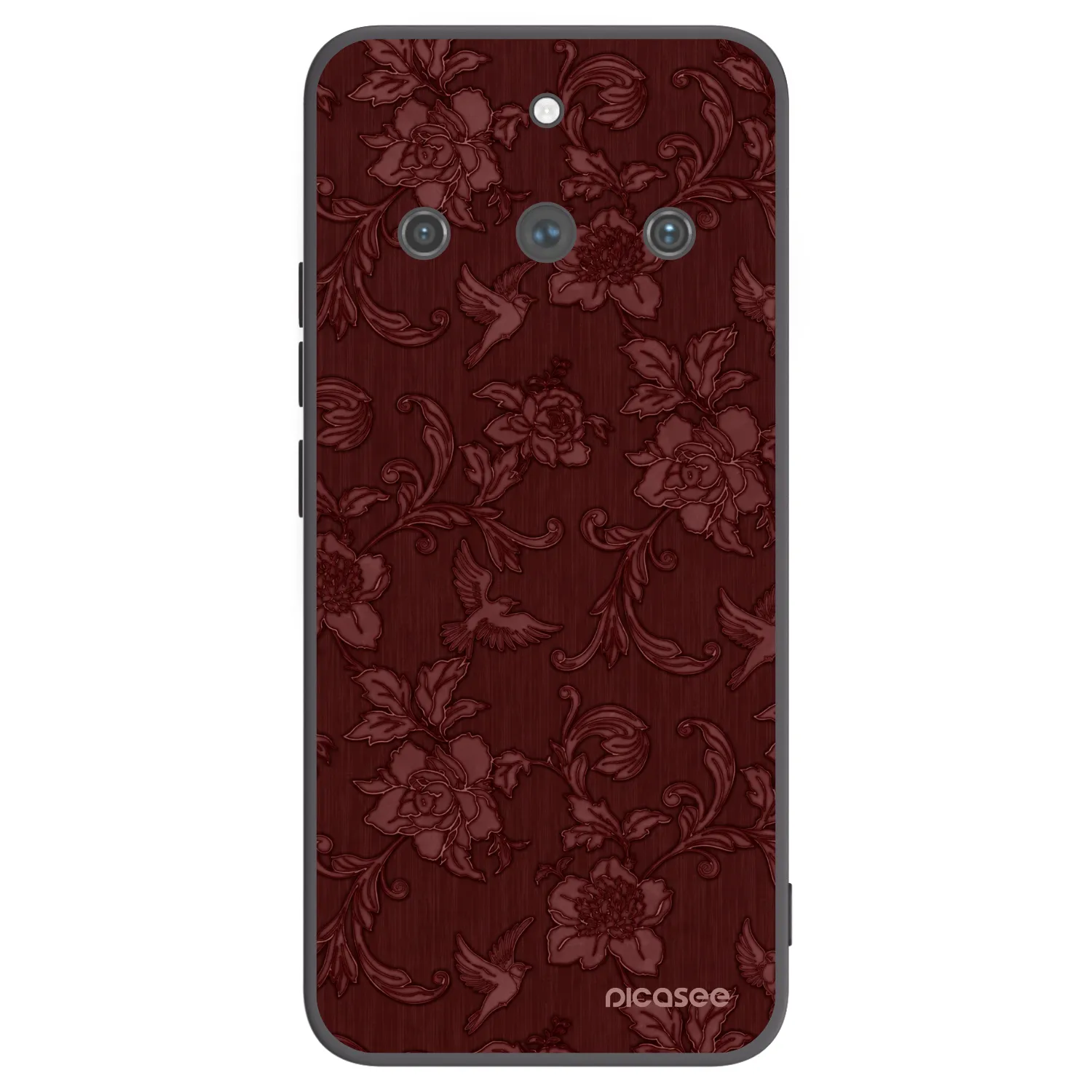 Picasee silikonowe czarne etui na Realme 11 Pro+ - Red Elegance