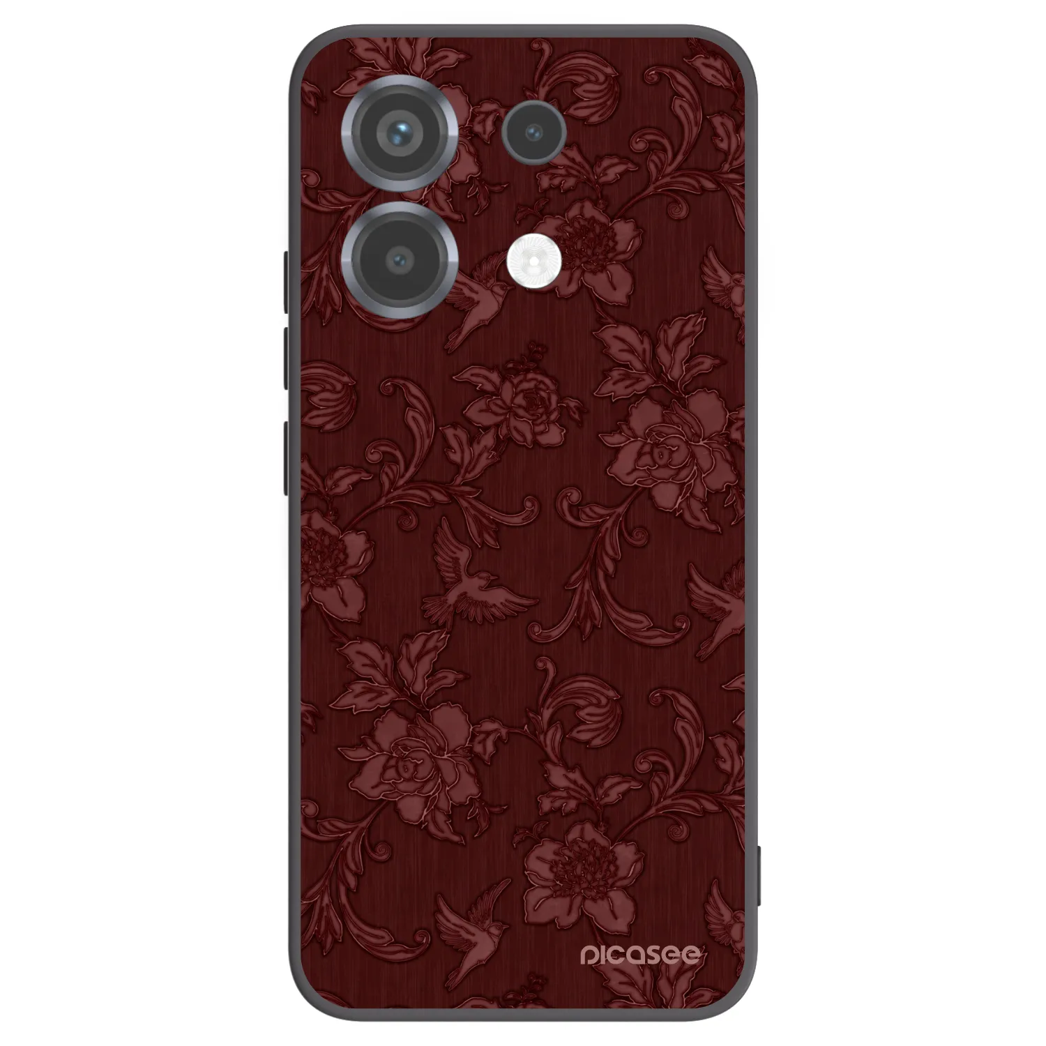 Picasee silikonowe czarne etui na Xiaomi Poco X6 - Red Elegance