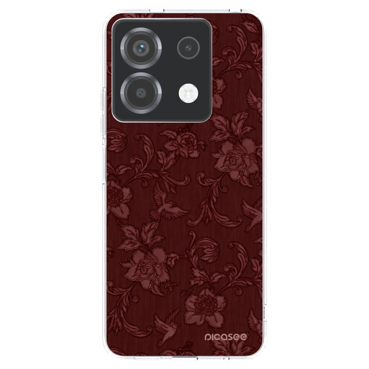 Picasee silikonowe przeźroczyste etui na Xiaomi Poco X6 - Red Elegance