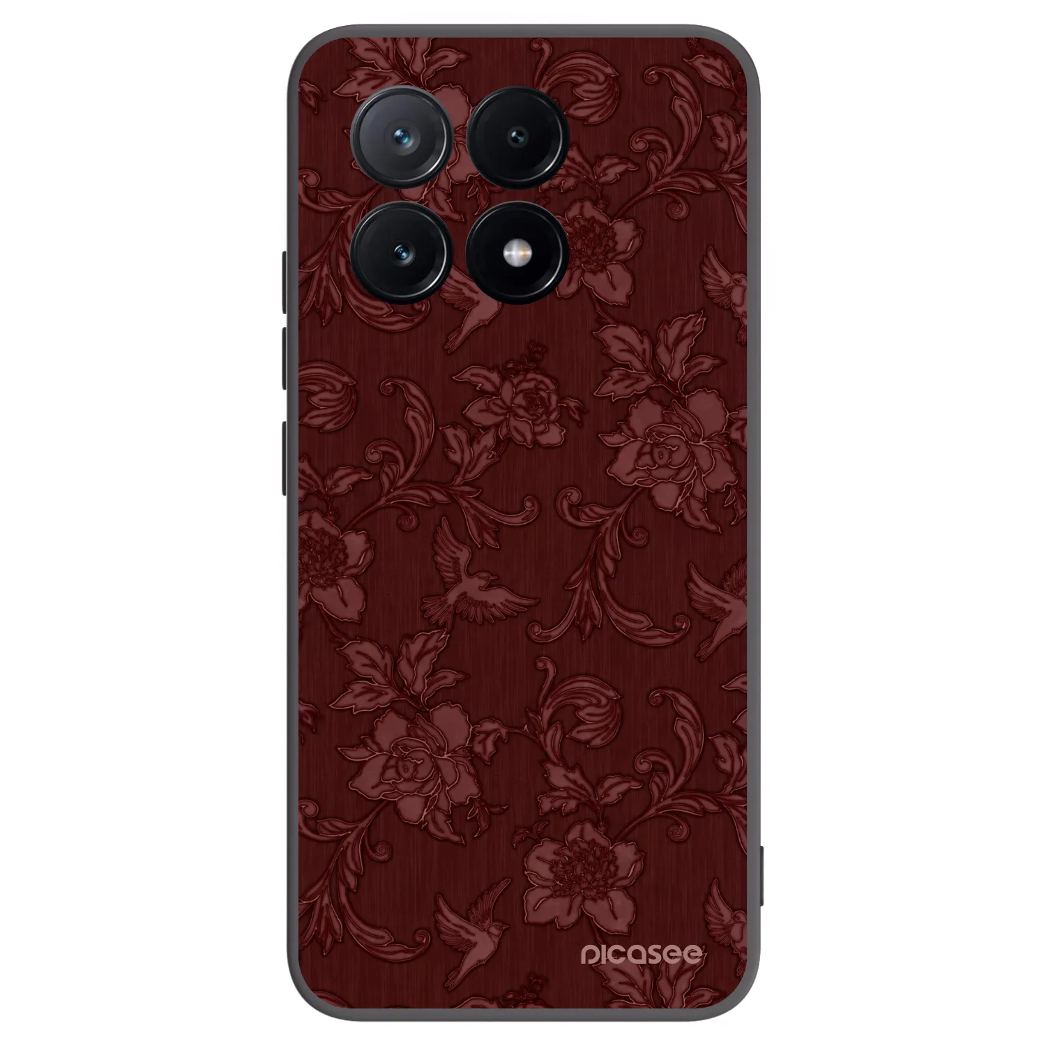 Picasee silikonowe czarne etui na Xiaomi Poco X6 Pro - Red Elegance