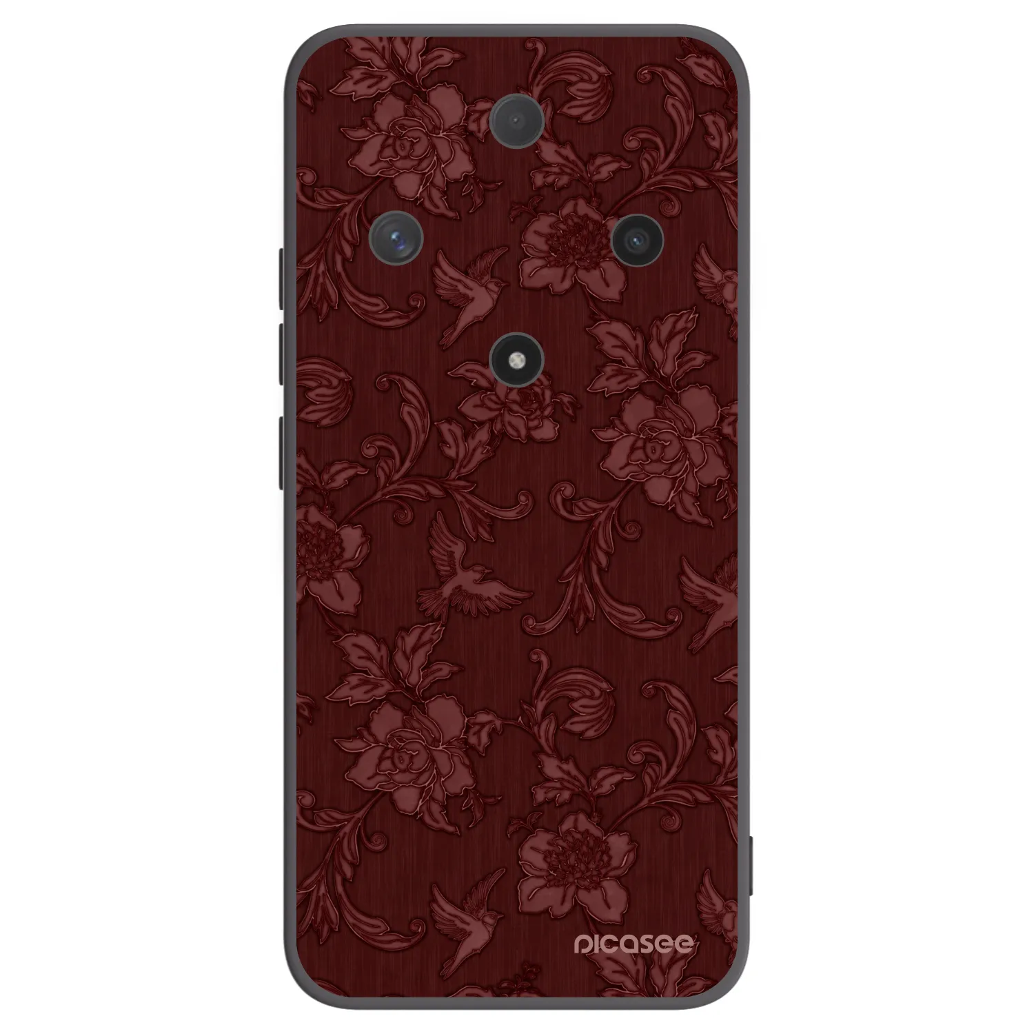 Picasee silikonowe czarne etui na Honor Magic6 Lite 5G - Red Elegance
