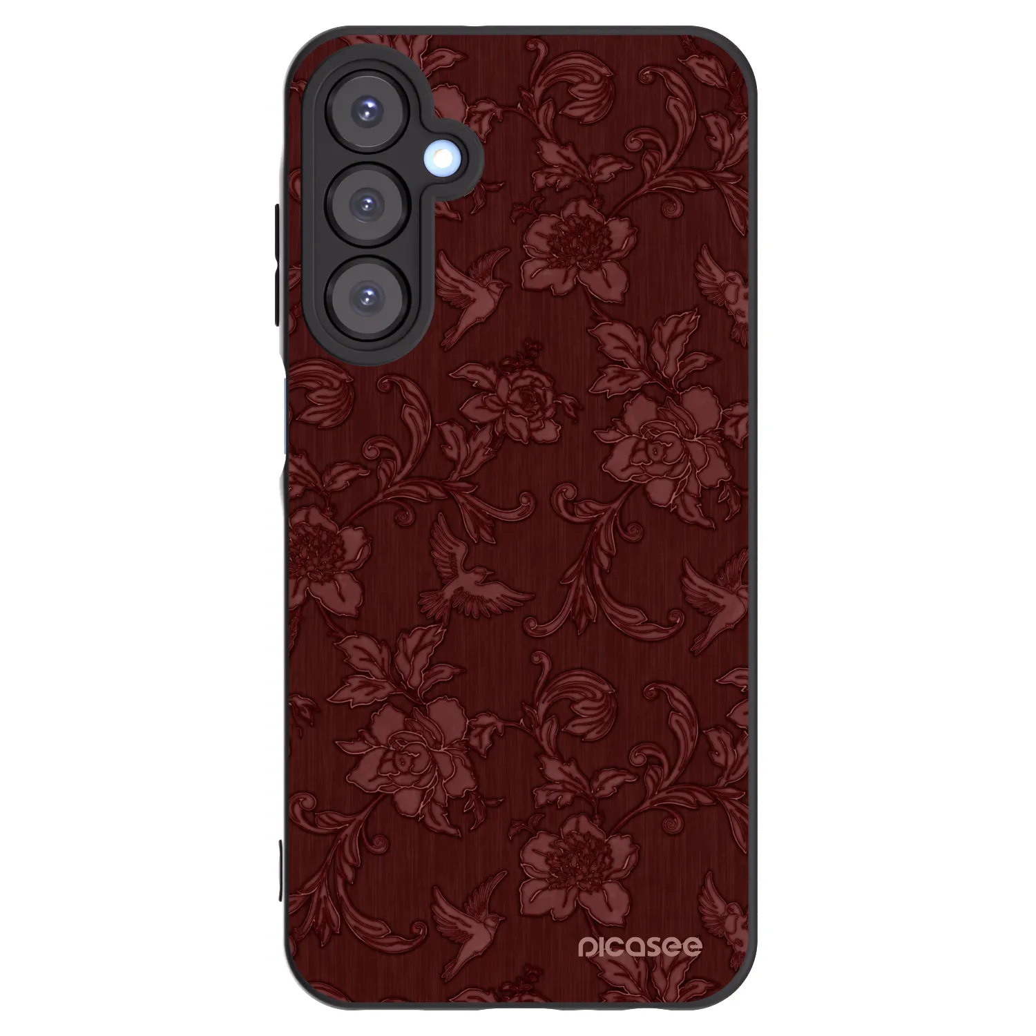 Picasee silikonowe czarne etui na Samsung Galaxy A25 A256B 5G - Red Elegance