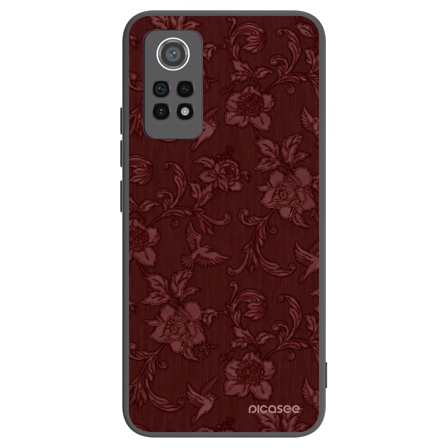 Picasee silikonowe czarne etui na Xiaomi Redmi Note 12 Pro 4G - Red Elegance