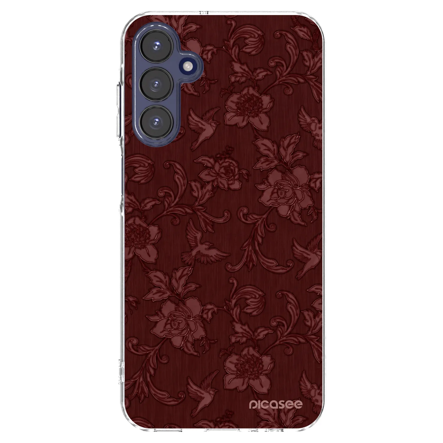 Picasee silikonowe przeźroczyste etui na Samsung Galaxy A15 A155F 4G - Red Elegance
