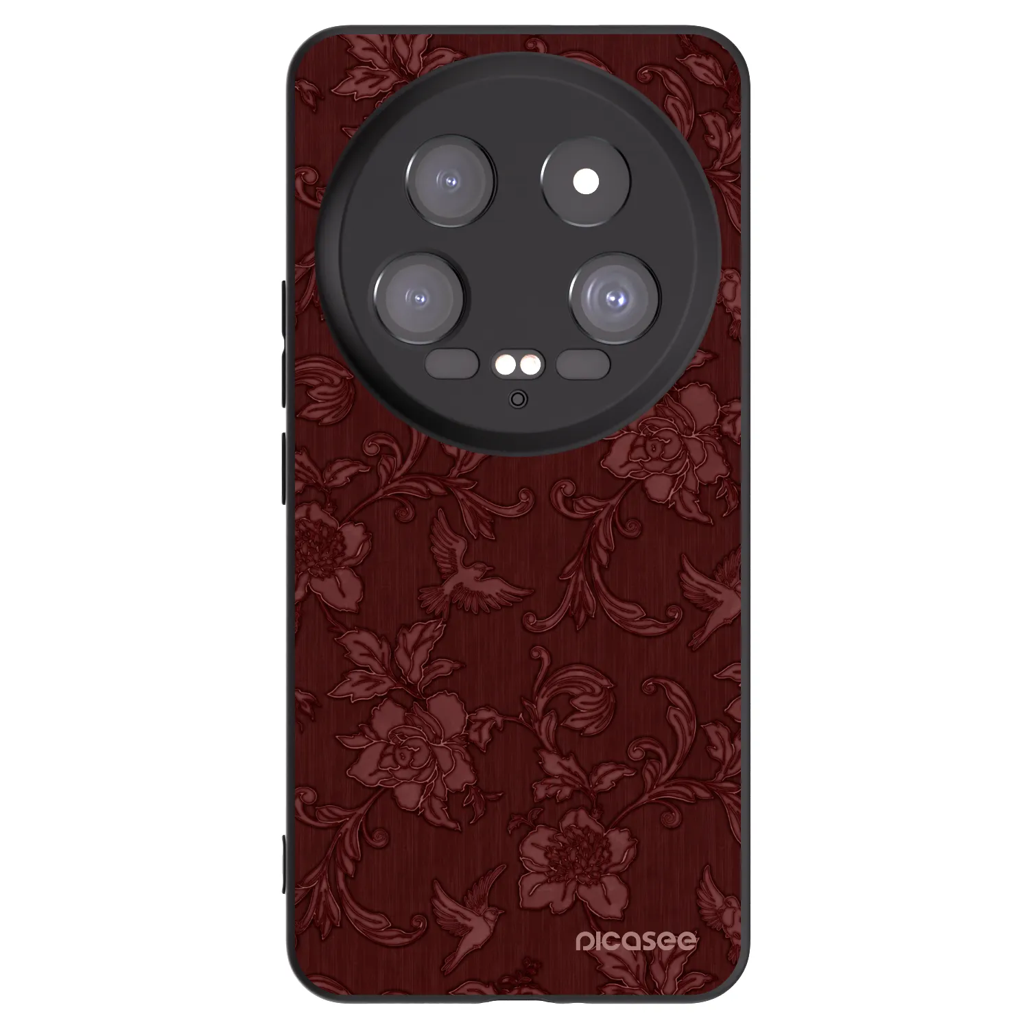 Picasee silikonowe czarne etui na Xiaomi 14 Ultra - Red Elegance