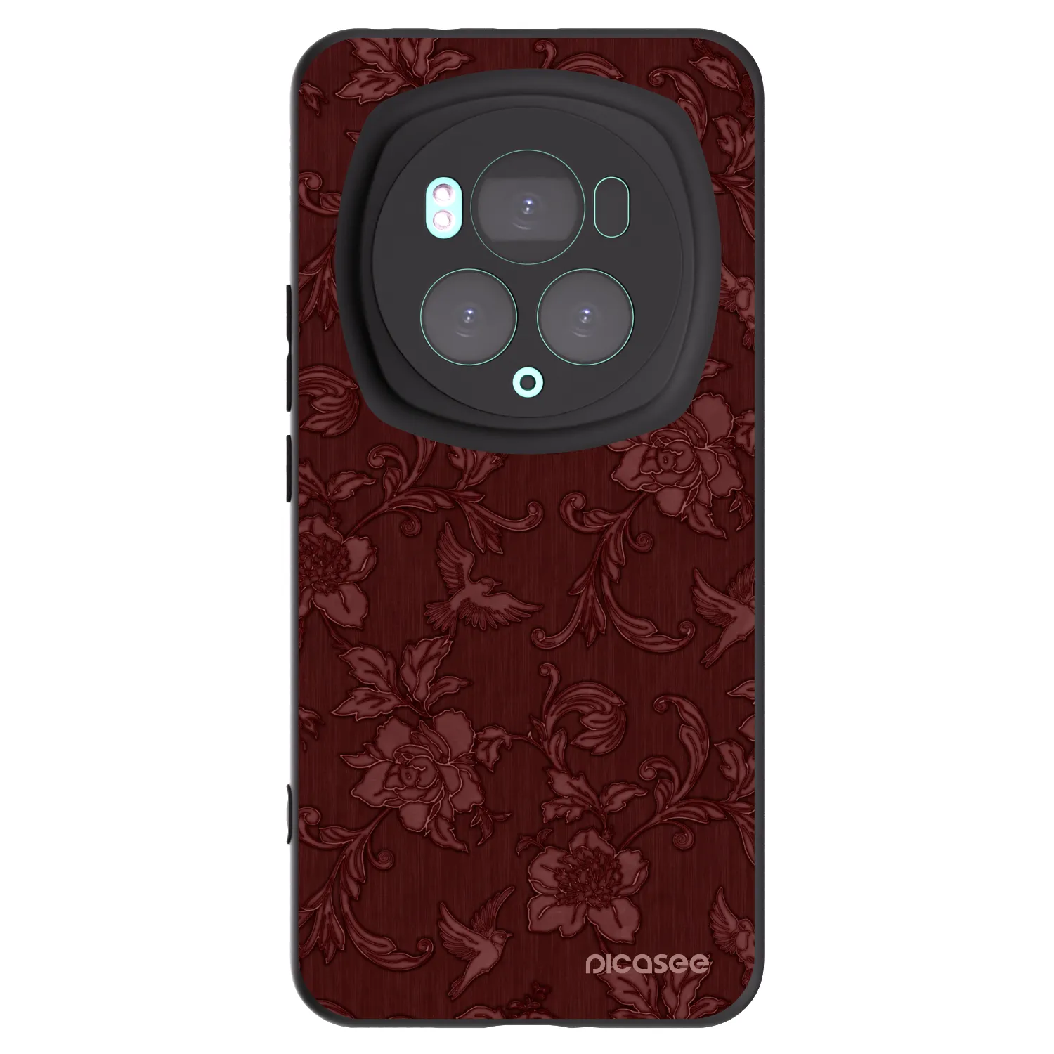 Picasee silikonowe czarne etui na Honor Magic6 Pro - Red Elegance