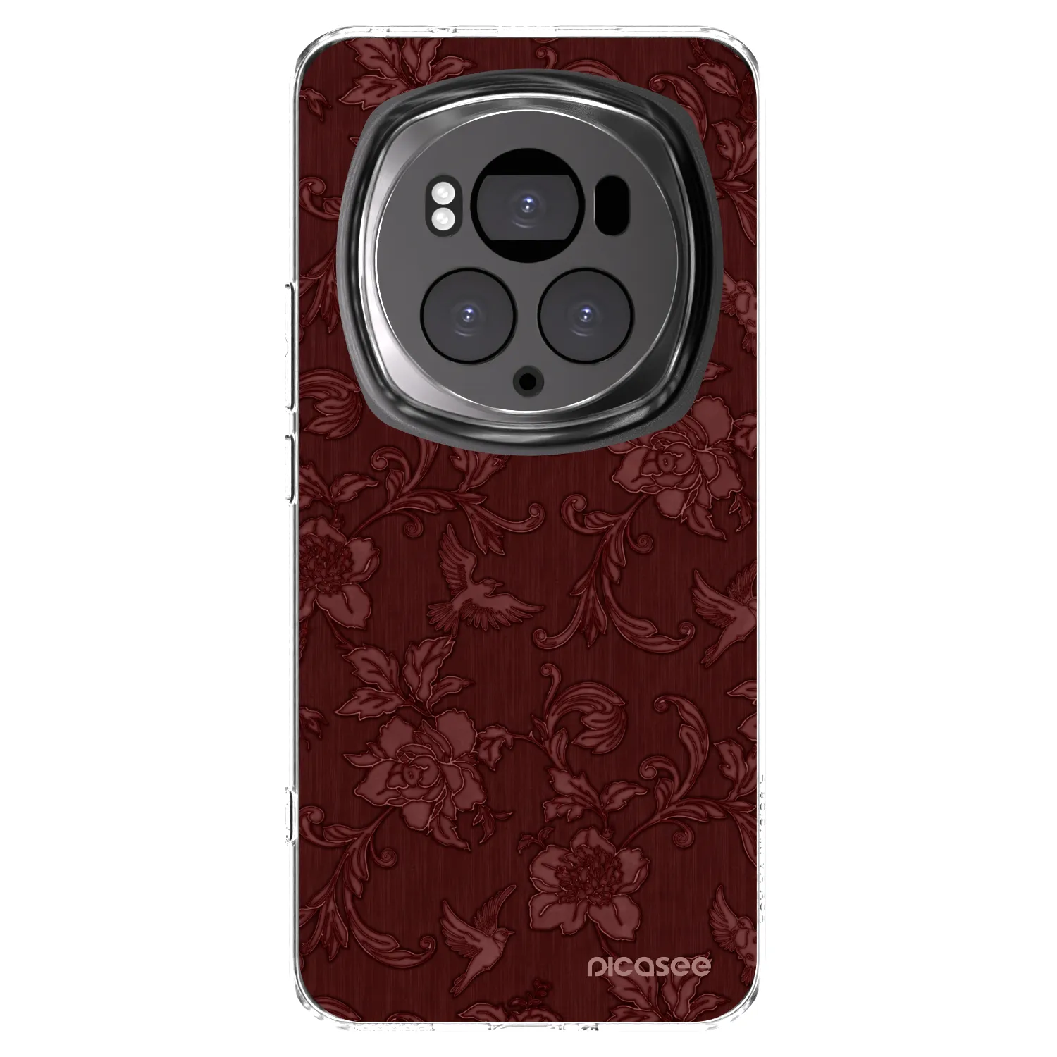 Picasee silikonowe przeźroczyste etui na Honor Magic6 Pro - Red Elegance