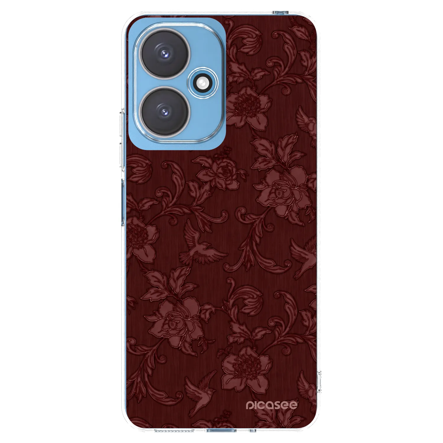 Picasee silikonowe przeźroczyste etui na Xiaomi Redmi 13C 5G - Red Elegance