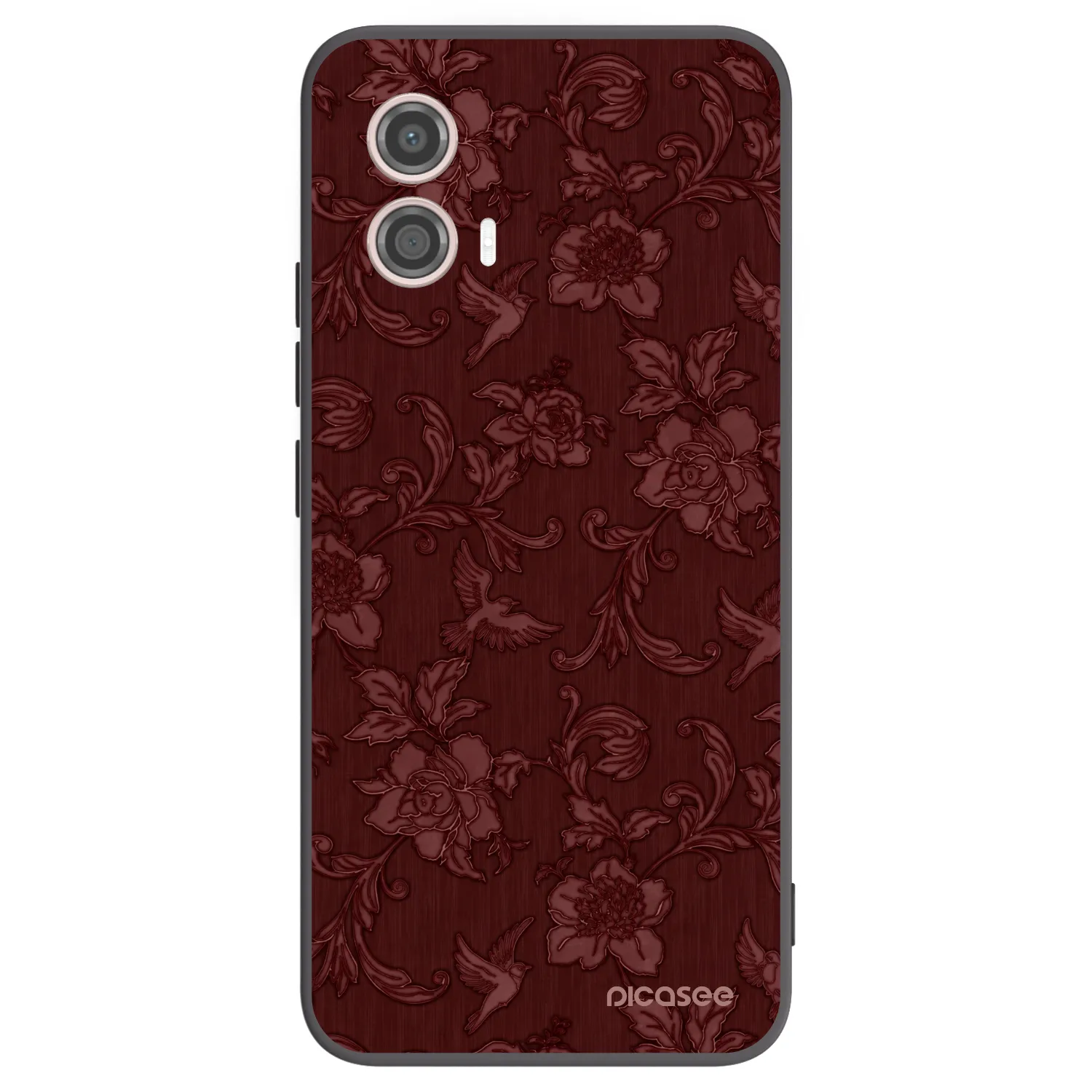 Picasee silikonowe czarne etui na Motorola Moto G53 5G - Red Elegance