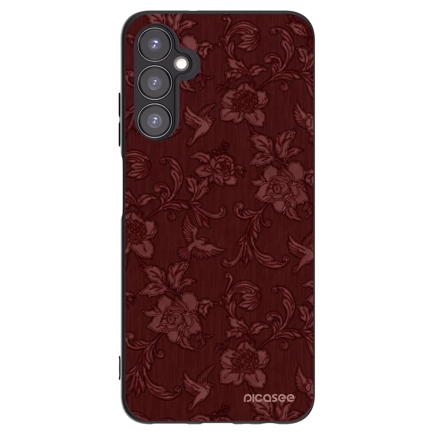 Picasee silikonowe czarne etui na Samsung Galaxy A05s A057G - Red Elegance