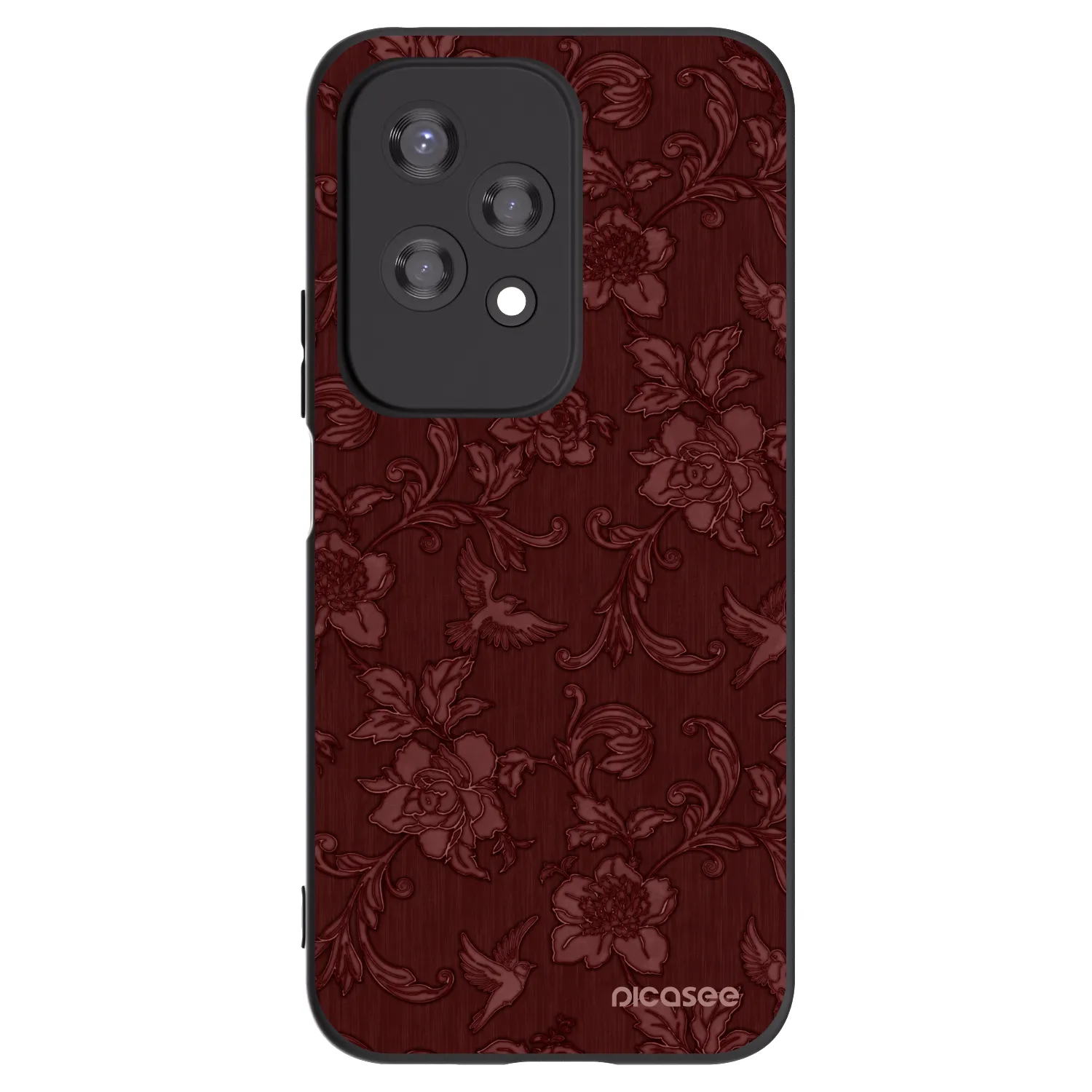 Picasee silikonowe czarne etui na Honor 200 Lite - Red Elegance
