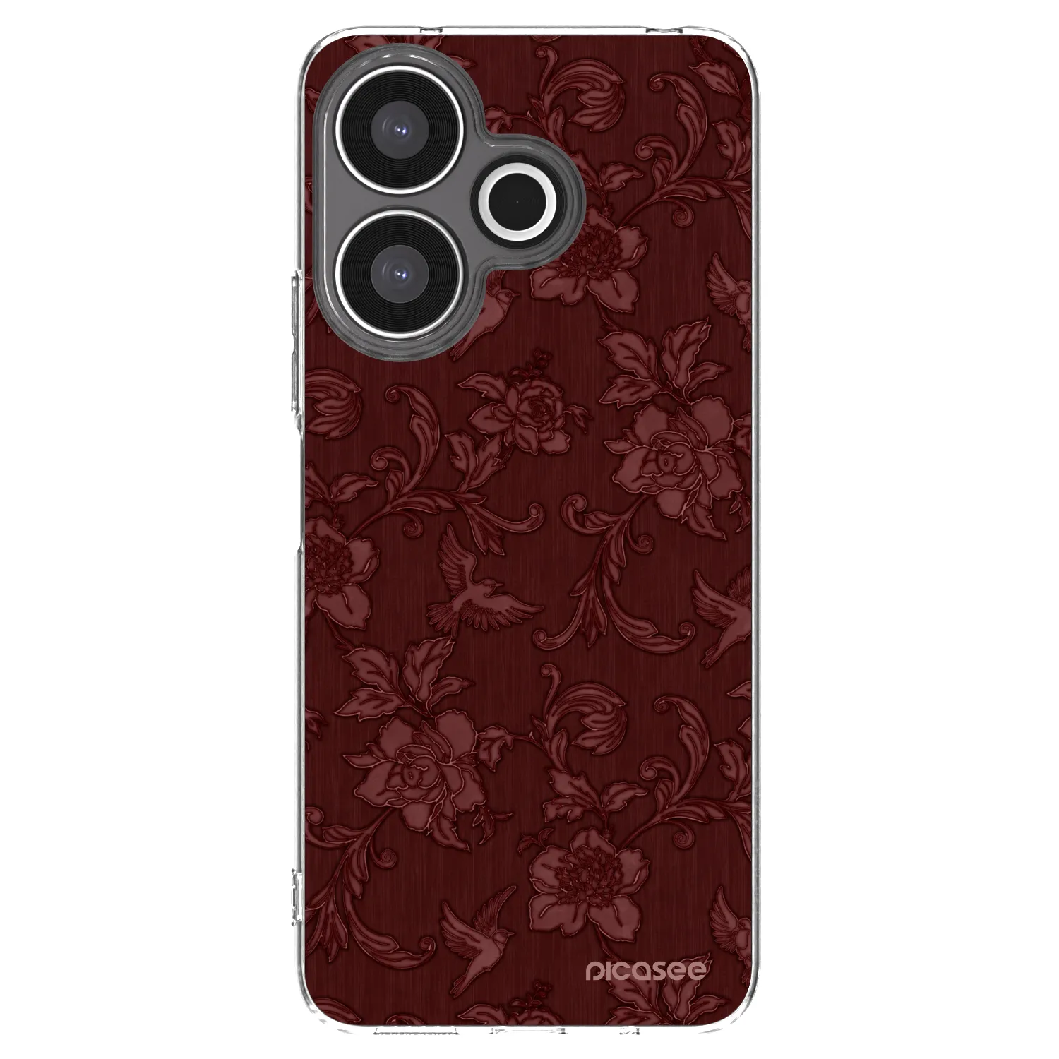 Picasee silikonowe przeźroczyste etui na Xiaomi Redmi 13 4G - Red Elegance