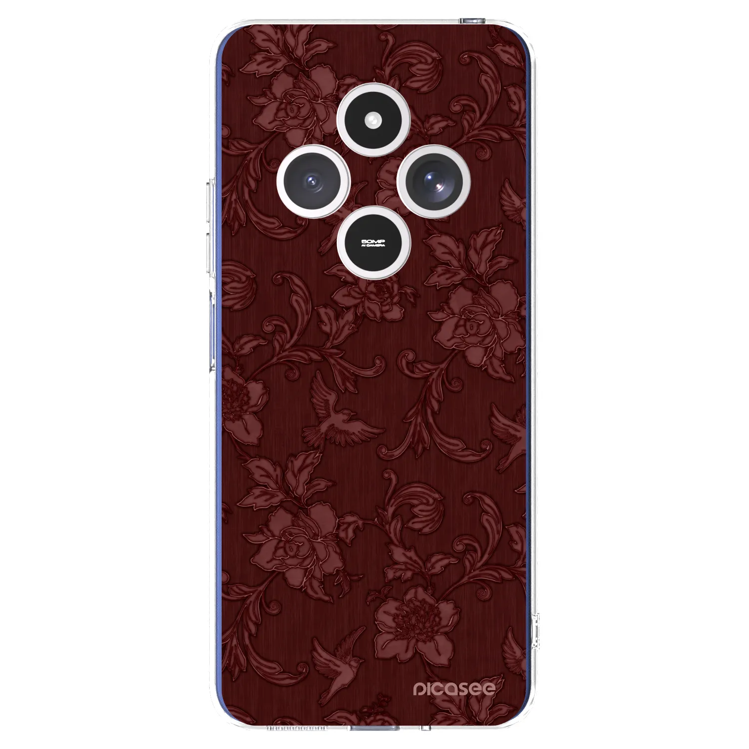 Picasee silikonowe przeźroczyste etui na Xiaomi Redmi 14C - Red Elegance