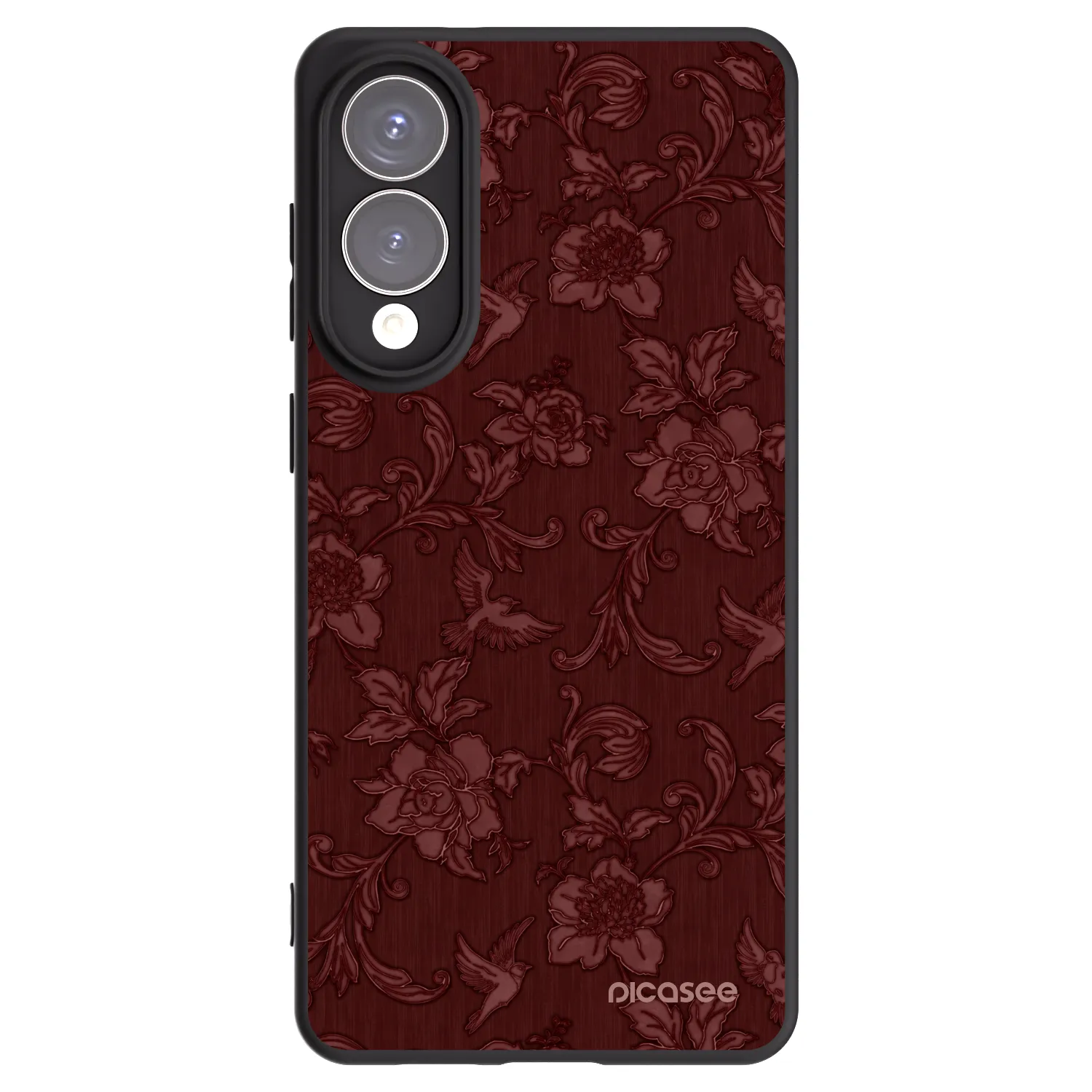 Picasee silikonowe czarne etui na Samsung Galaxy S25 Edge 5G - Red Elegance