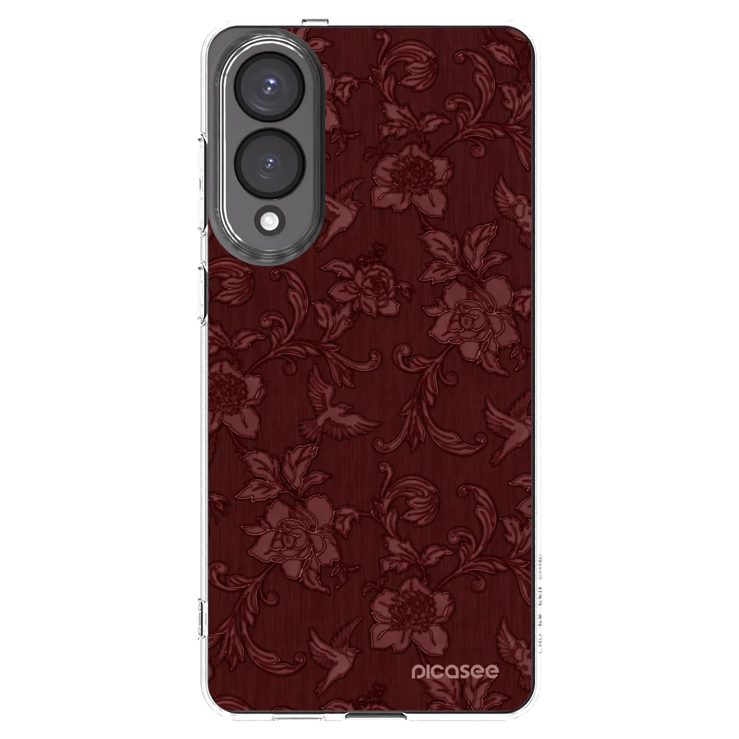 Picasee silikonowe przeźroczyste etui na Samsung Galaxy S25 Edge 5G - Red Elegance
