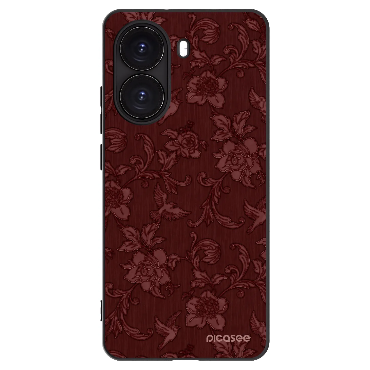 Picasee silikonowe czarne etui na Xiaomi Poco X7 Pro 5G - Red Elegance