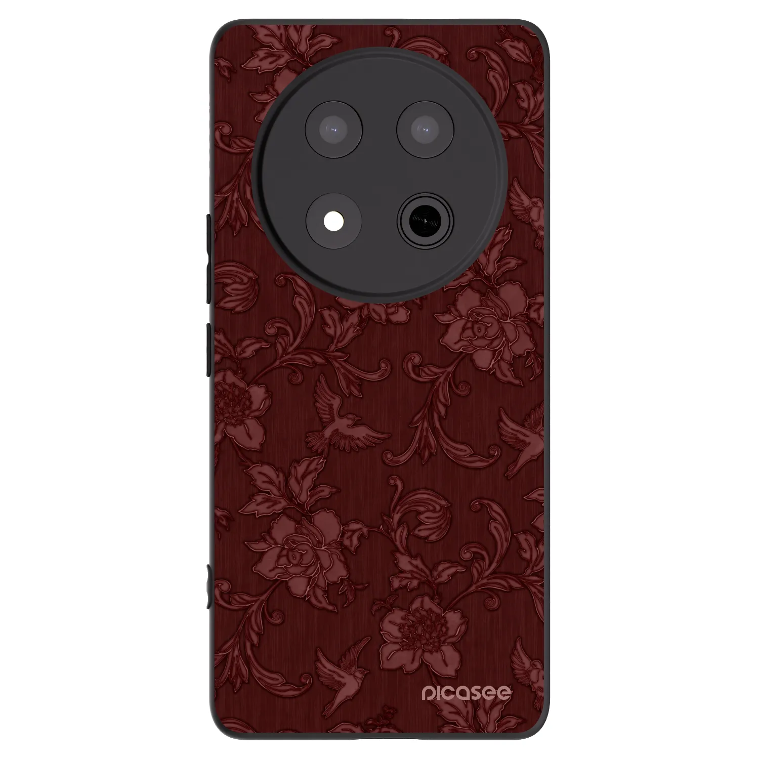 Picasee silikonowe czarne etui na Honor Magic7 Lite 5G - Red Elegance
