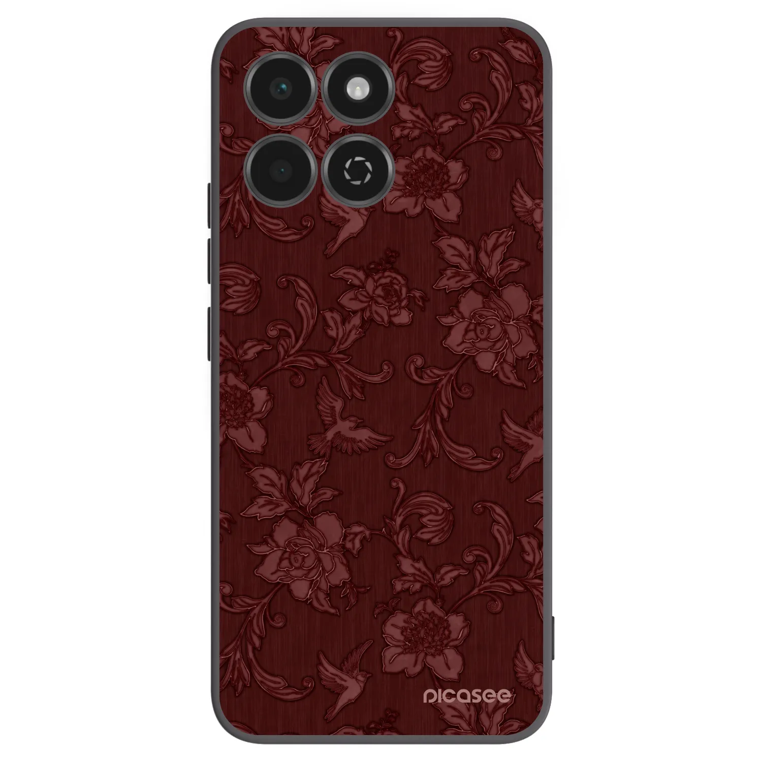 Picasee silikonowe czarne etui na Honor 200 Smart 5G - Red Elegance