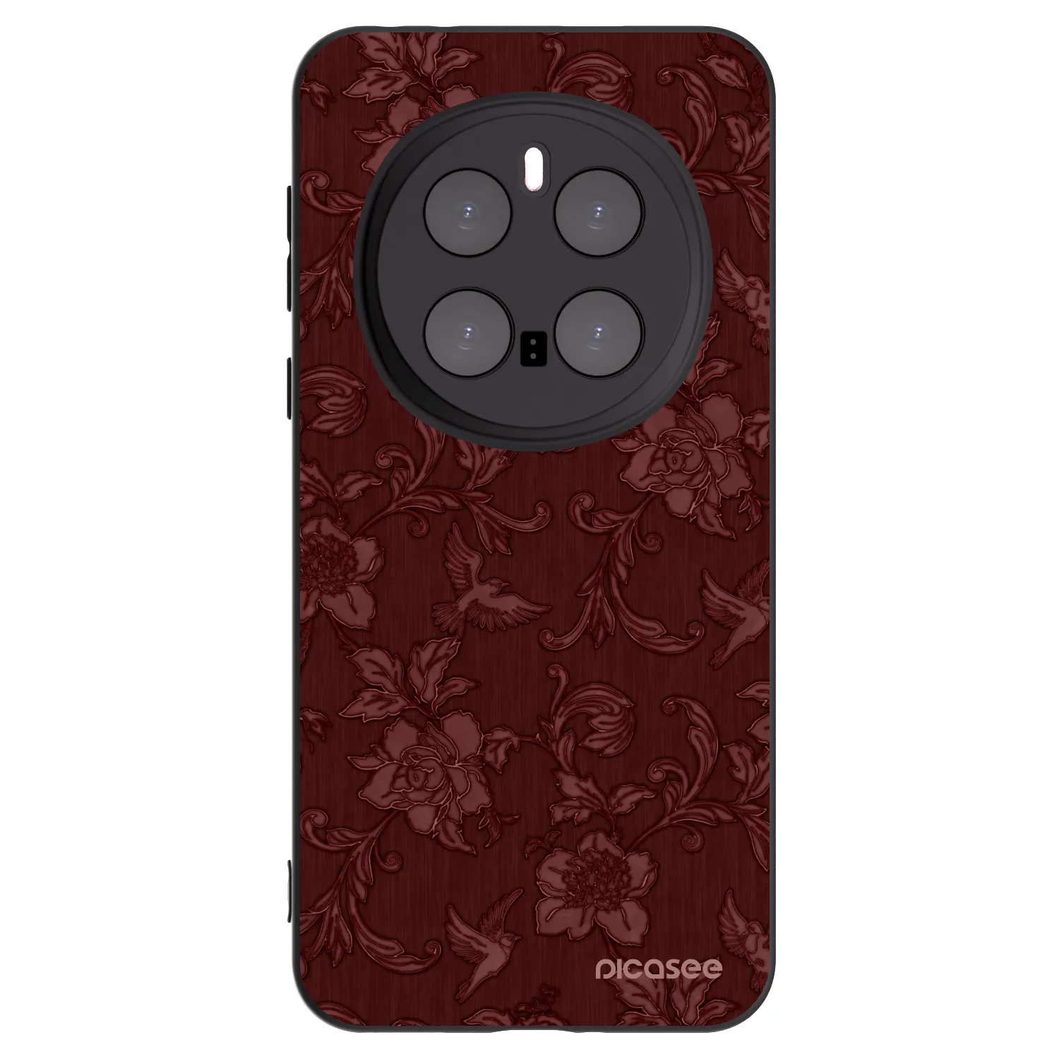 Picasee silikonowe czarne etui na Honor Magic7 Pro 5G - Red Elegance