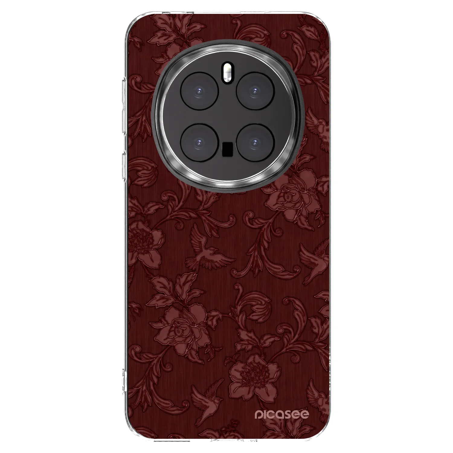 Picasee silikonowe przeźroczyste etui na Honor Magic7 Pro 5G - Red Elegance