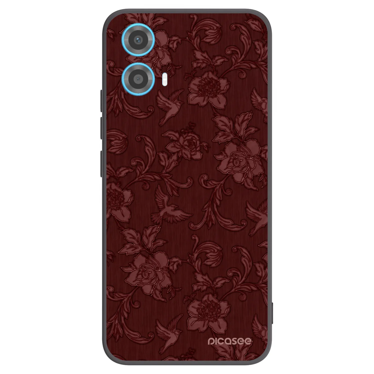 Picasee silikonowe czarne etui na Motorola Moto G34 5G - Red Elegance