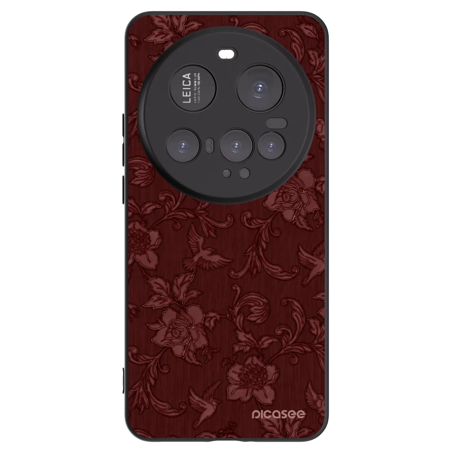 Picasee silikonowe czarne etui na Xiaomi 15 Ultra - Red Elegance