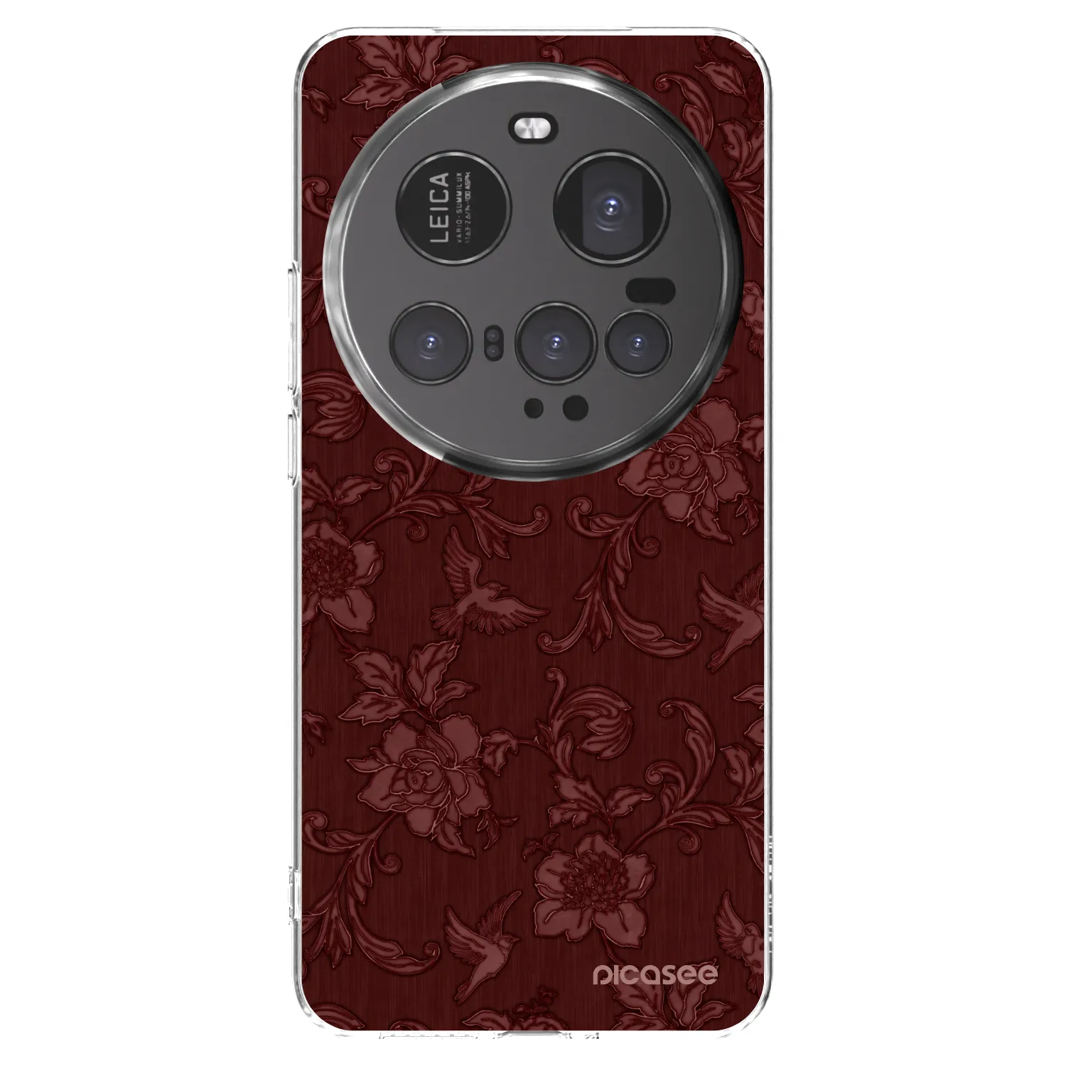 Picasee silikonowe przeźroczyste etui na Xiaomi 15 Ultra - Red Elegance