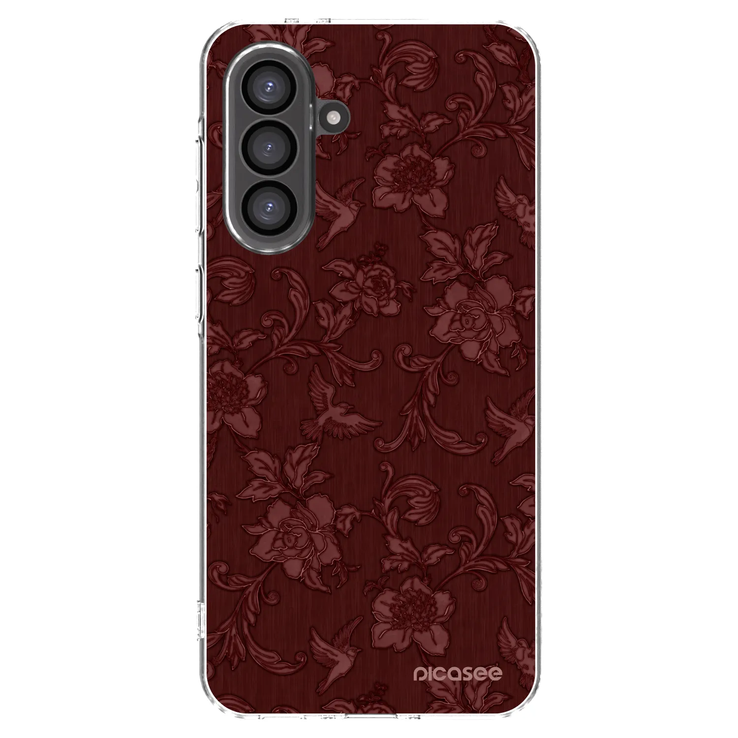 Picasee silikonowe przeźroczyste etui na Samsung Galaxy A56 5G A566B - Red Elegance