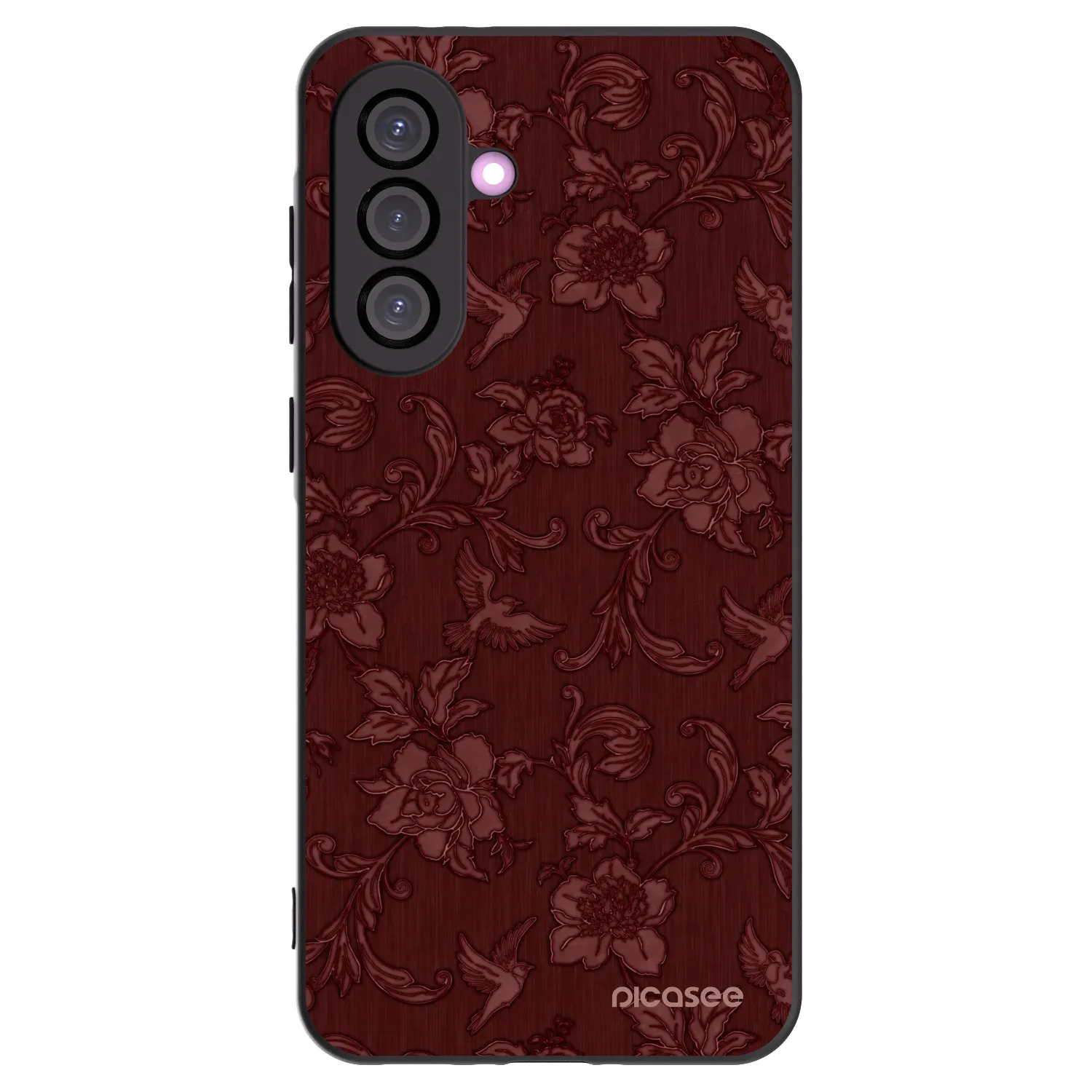 Picasee silikonowe czarne etui na Samsung Galaxy A36 5G - Red Elegance