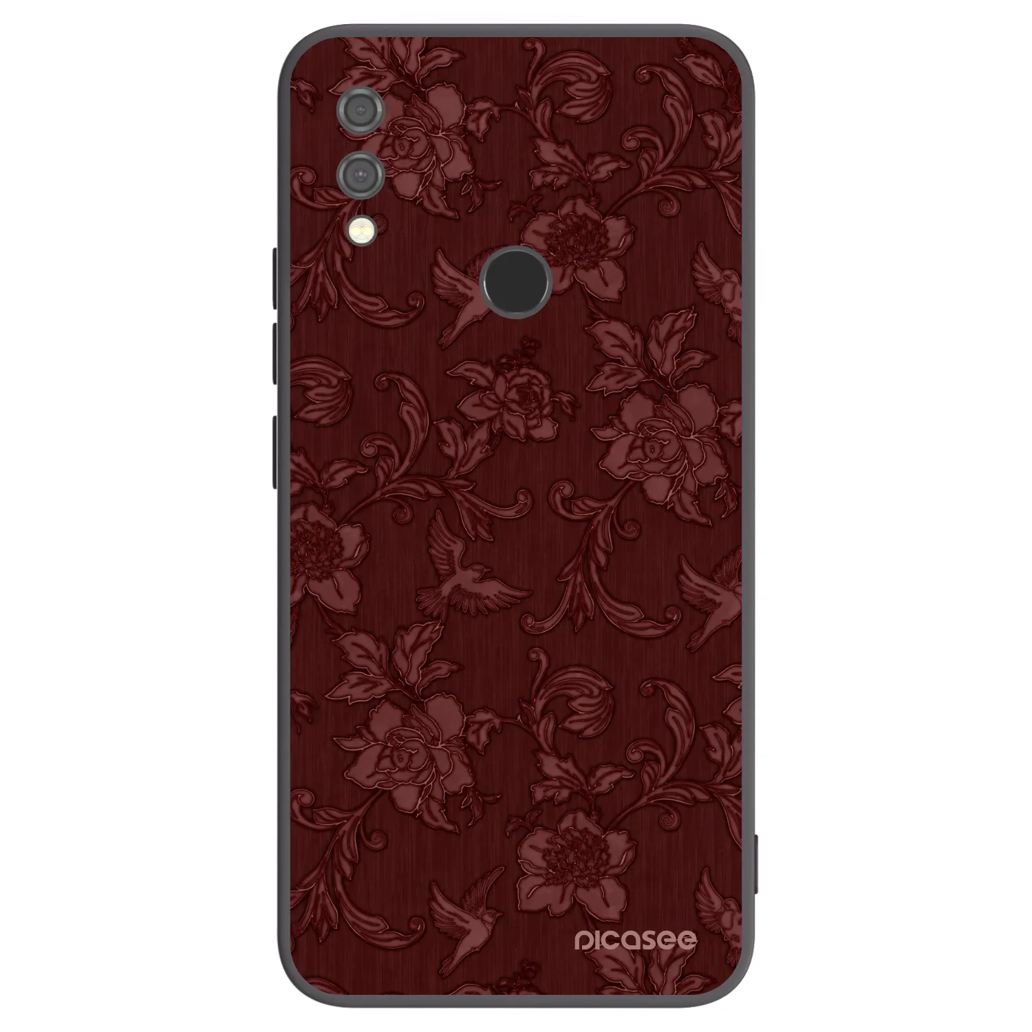 Picasee silikonowe czarne etui na Xiaomi Redmi Note 7 - Red Elegance