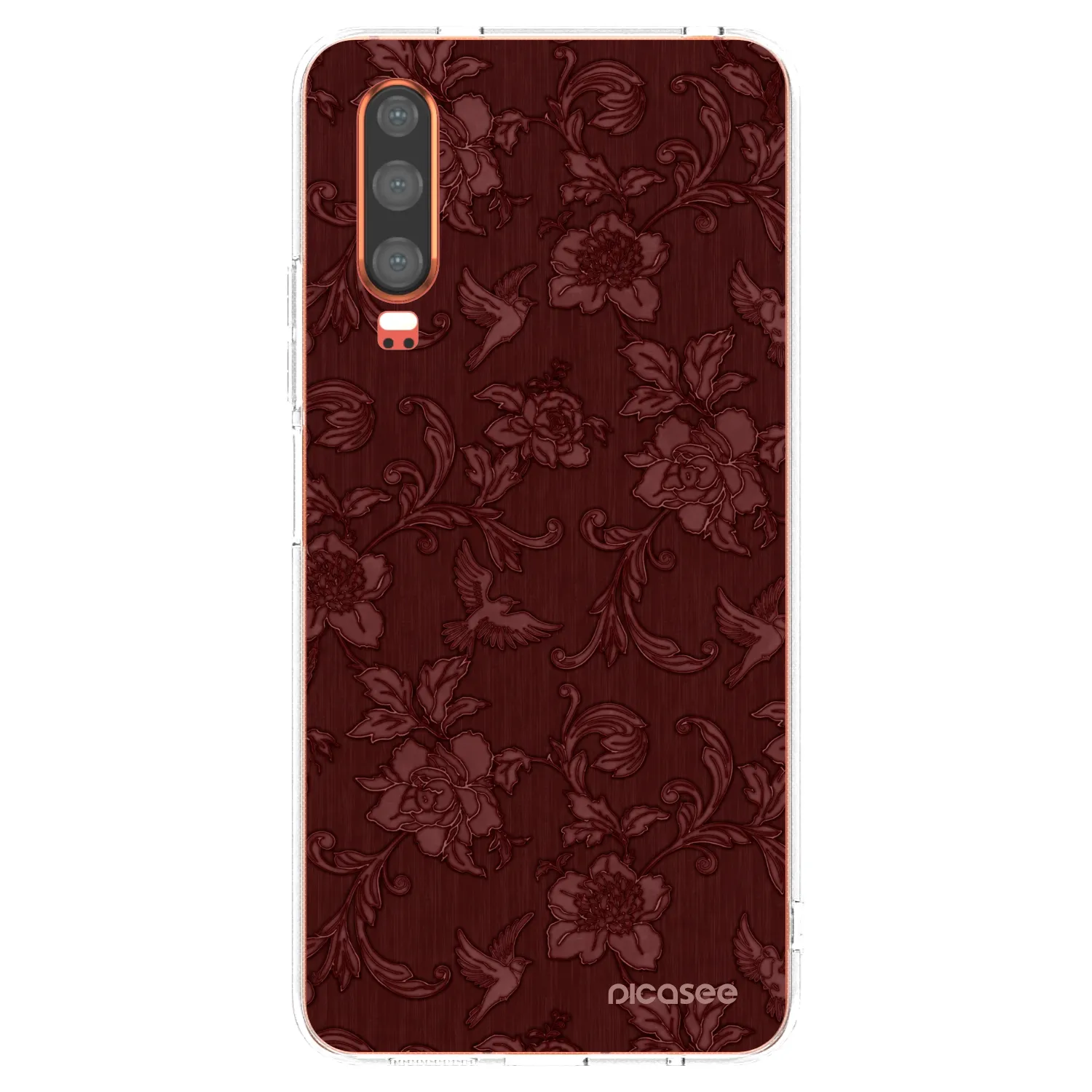 Picasee silikonowe przeźroczyste etui na Huawei P30 - Red Elegance