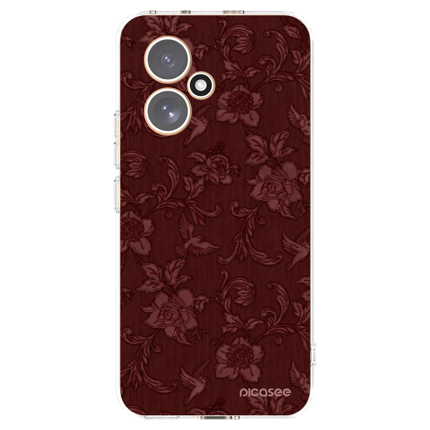 Picasee silikonowe przeźroczyste etui na Honor 400 5G - Red Elegance