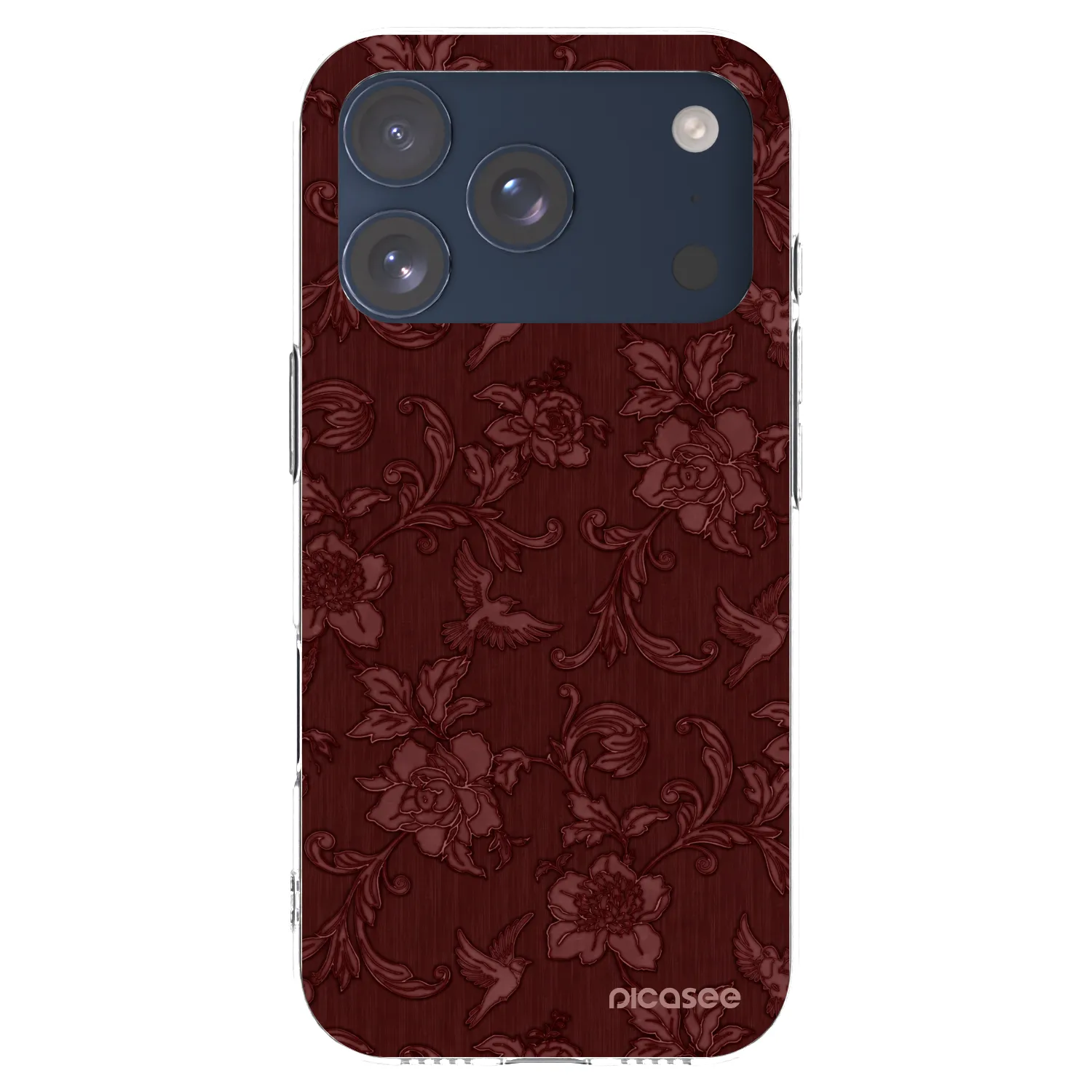 Picasee silikonowe przeźroczyste etui na Apple iPhone 17 Pro - Red Elegance