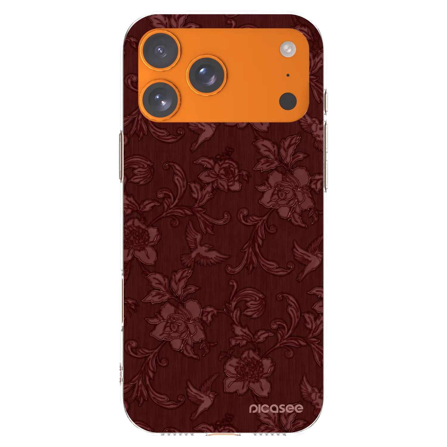 Picasee silikonowe przeźroczyste etui na Apple iPhone 17 Pro Max - Red Elegance