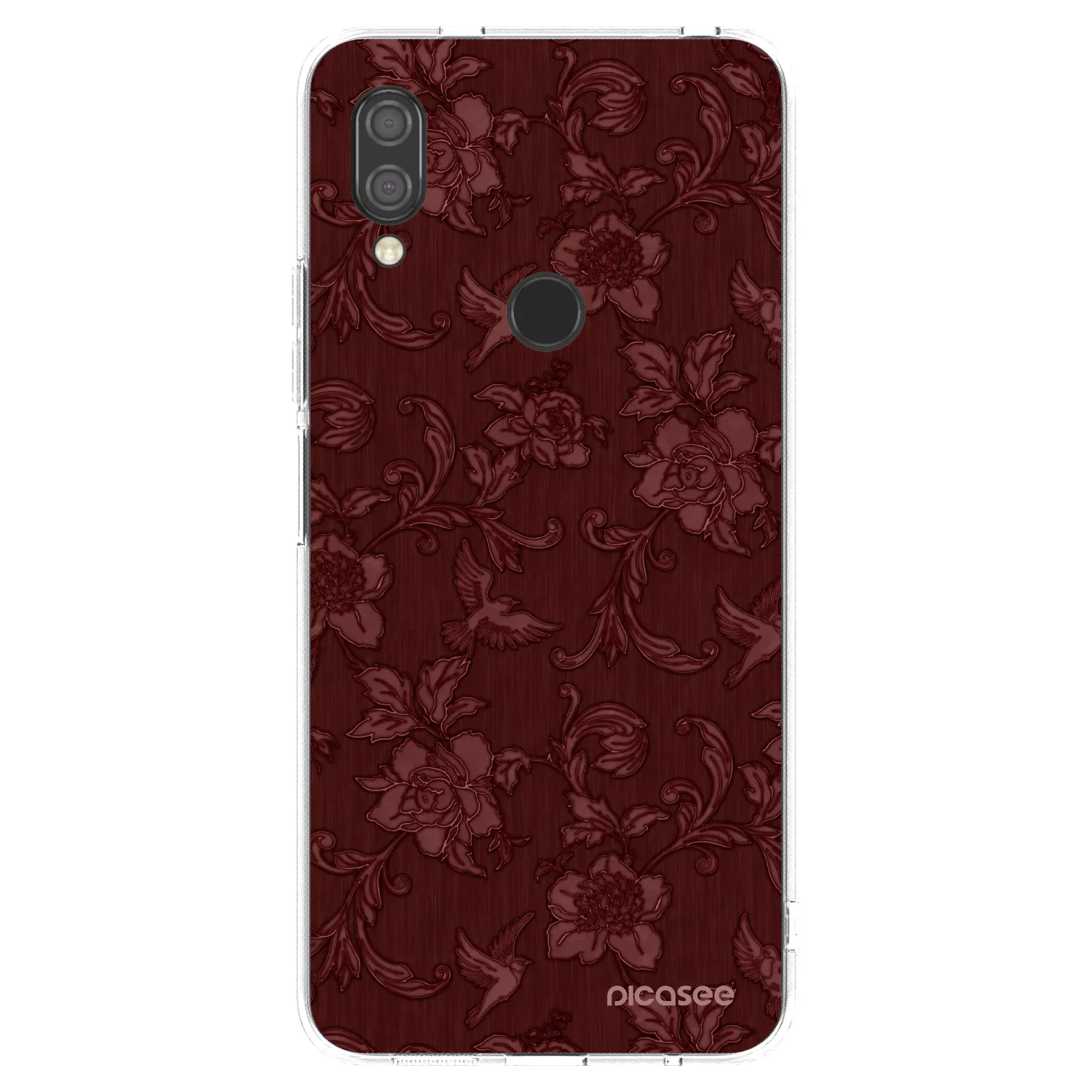 Picasee silikonowe przeźroczyste etui na Xiaomi Redmi 7 - Red Elegance