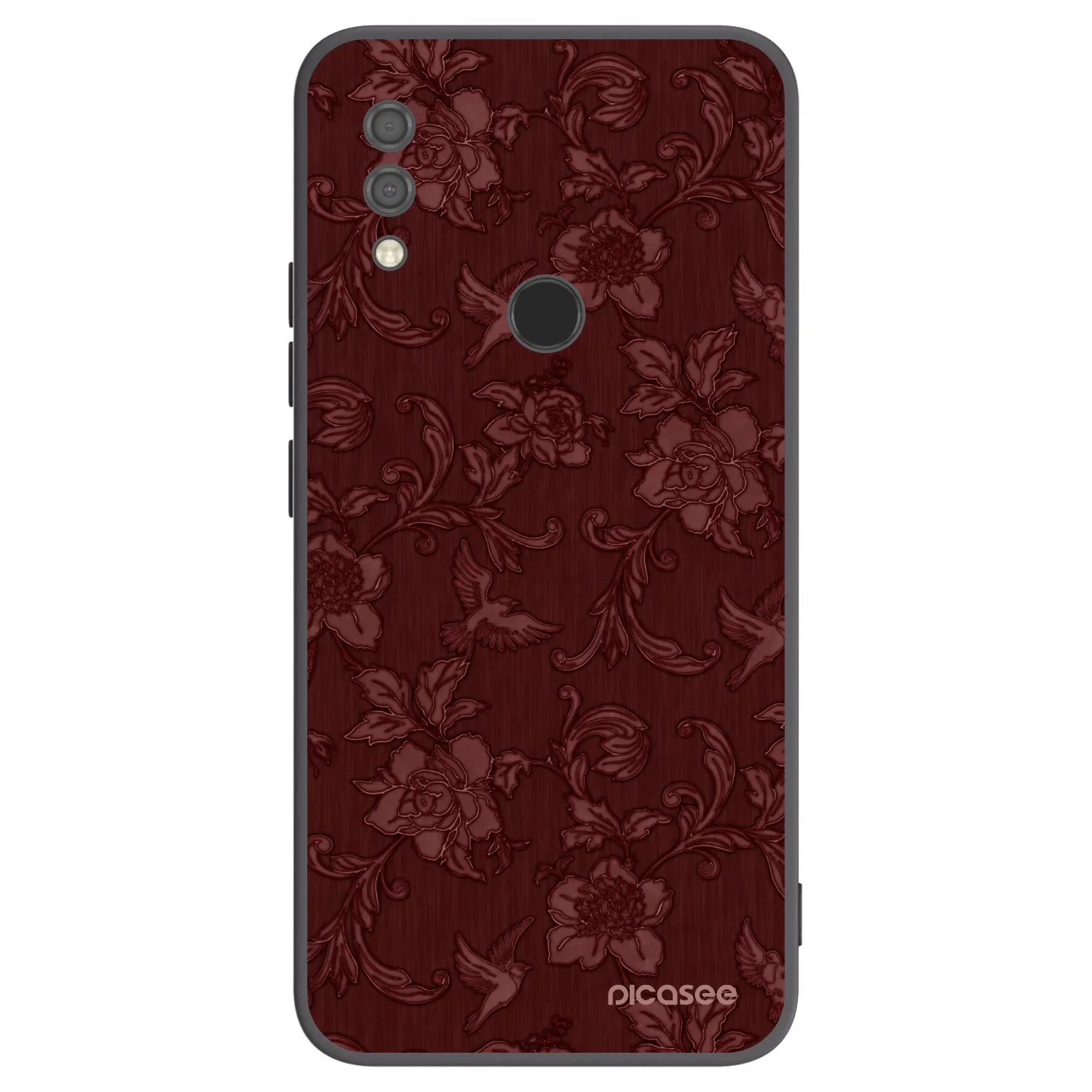 Picasee silikonowe czarne etui na Xiaomi Redmi 7 - Red Elegance